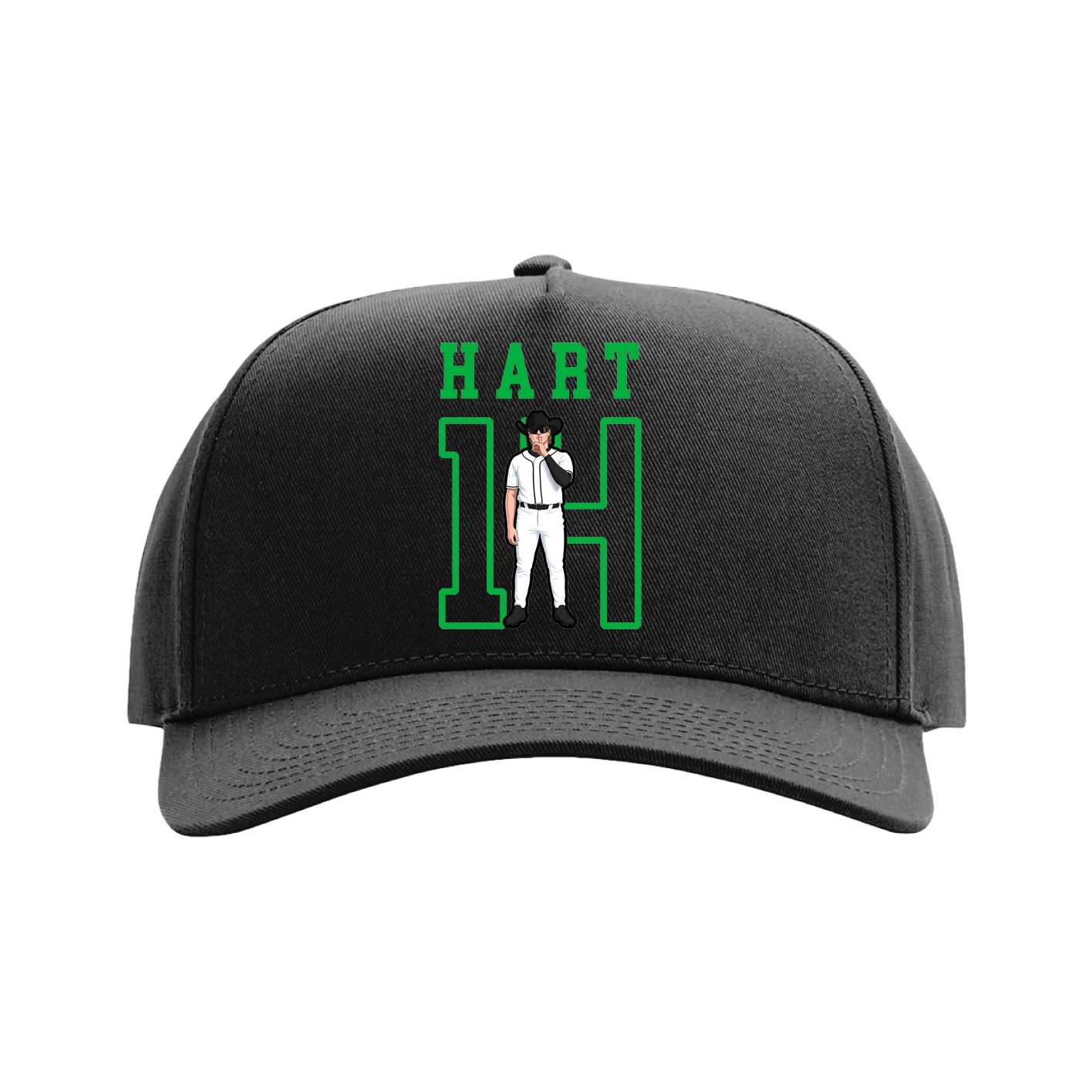 Full Fabric Five-Panel Champ Cap — Shirsey in Black