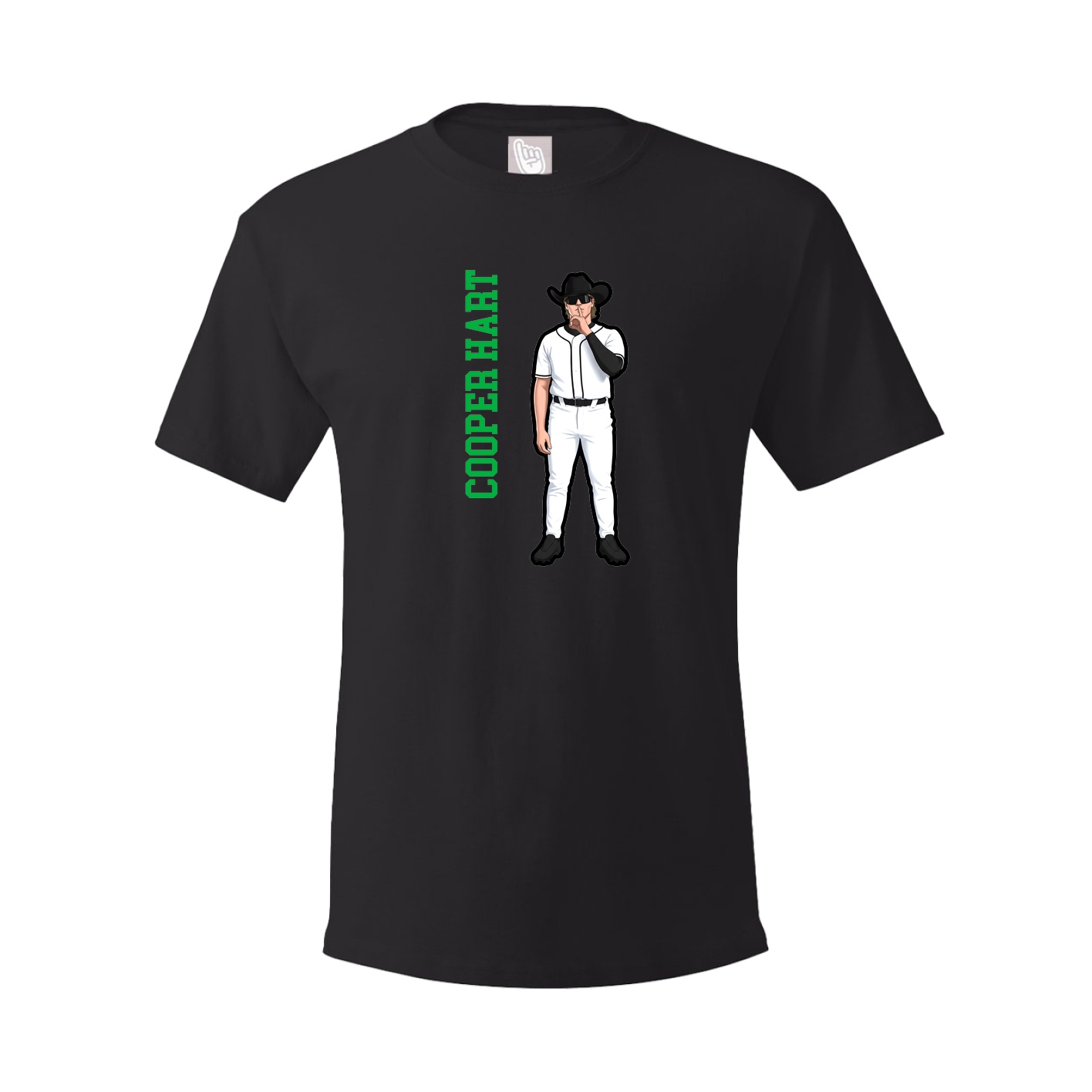 Tee — Name Vertical in Black