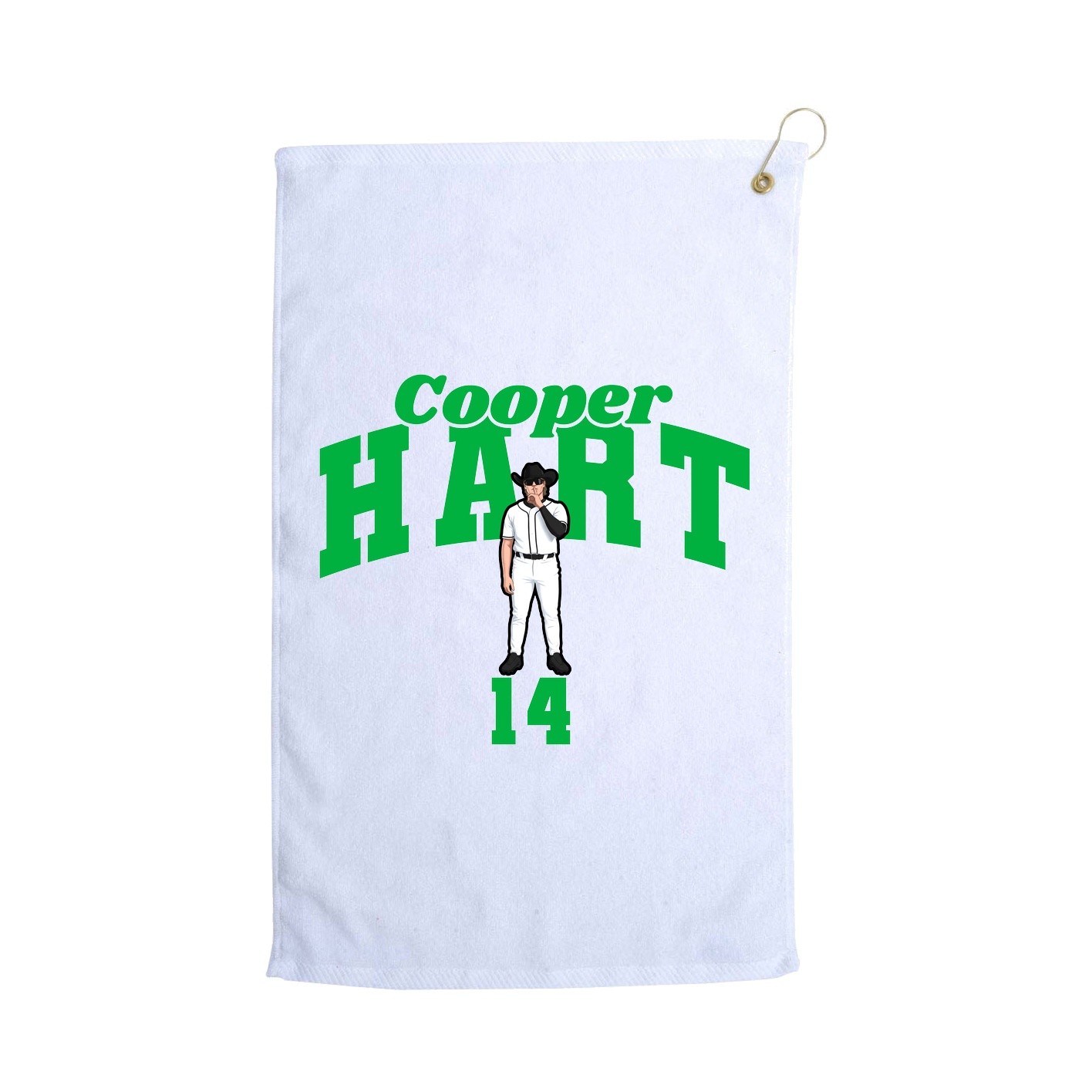 Golf Towel — Signature Arch in White