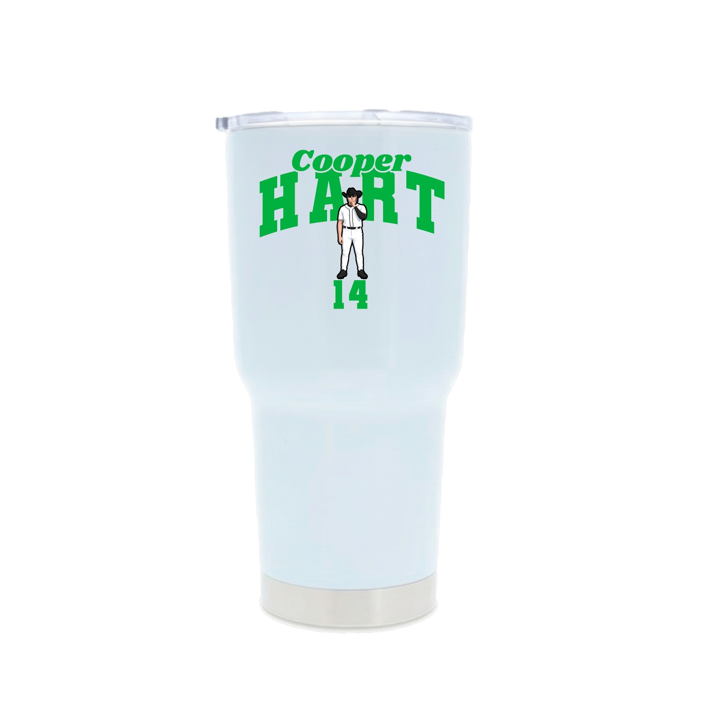 30oz Stainless Steel Tumbler — Signature Arch in White