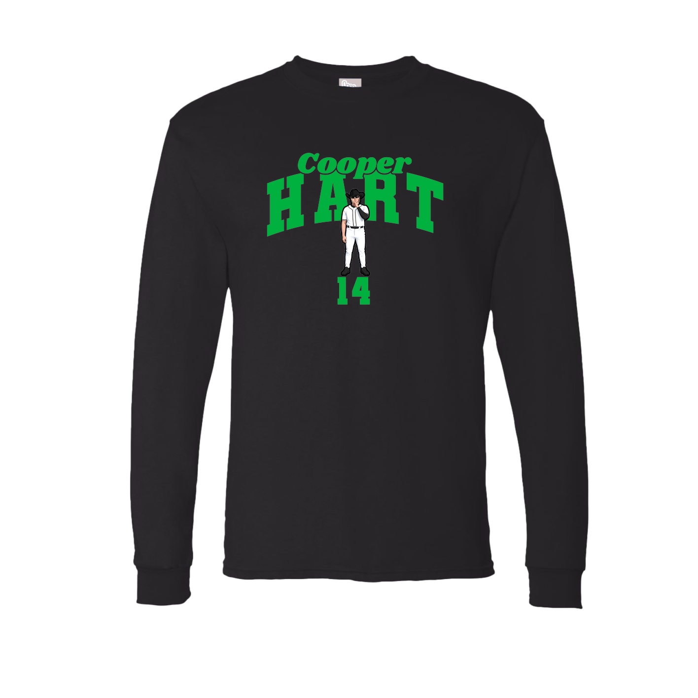 Long Sleeve Tee — Signature Arch in Black