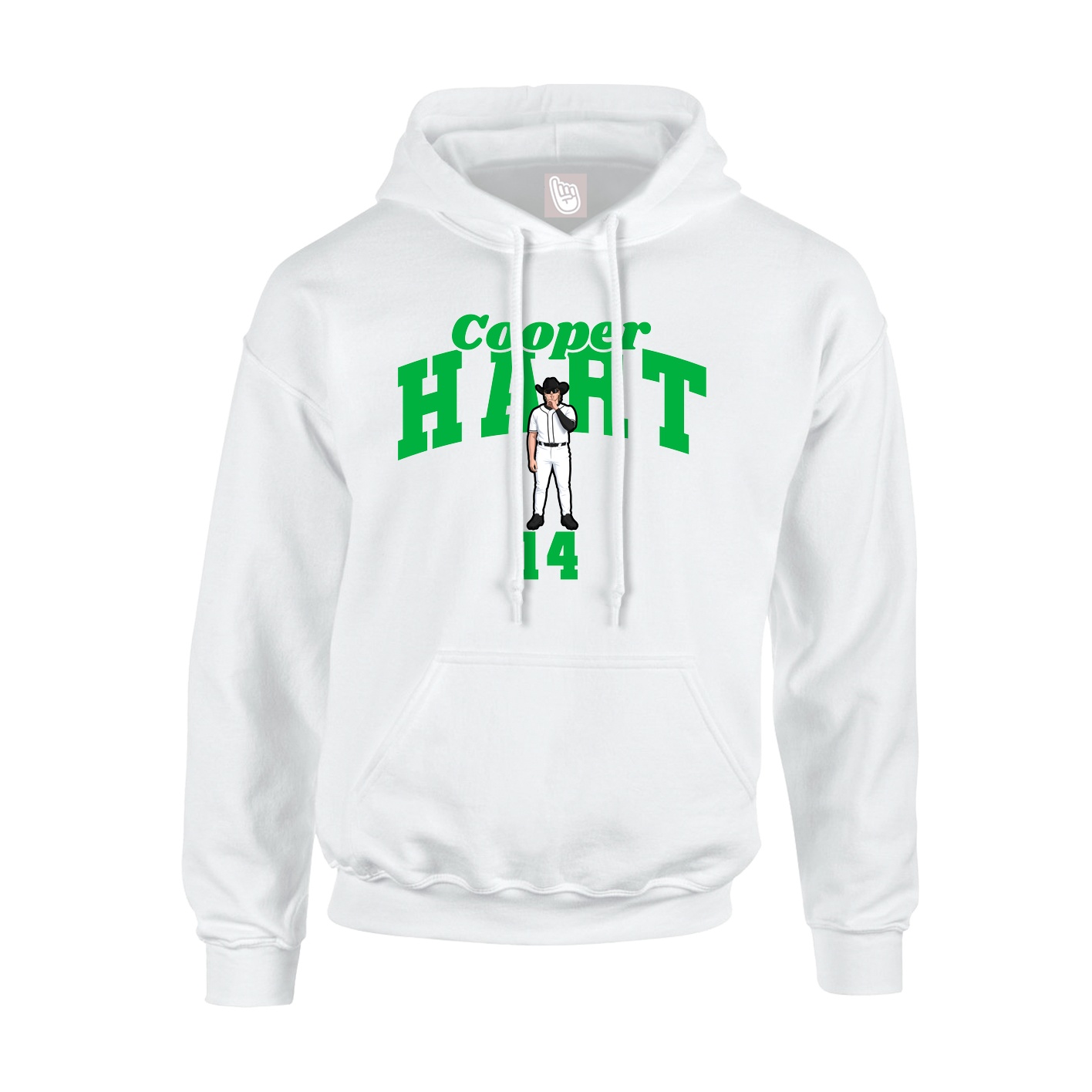 Hoodie — Signature Arch in White