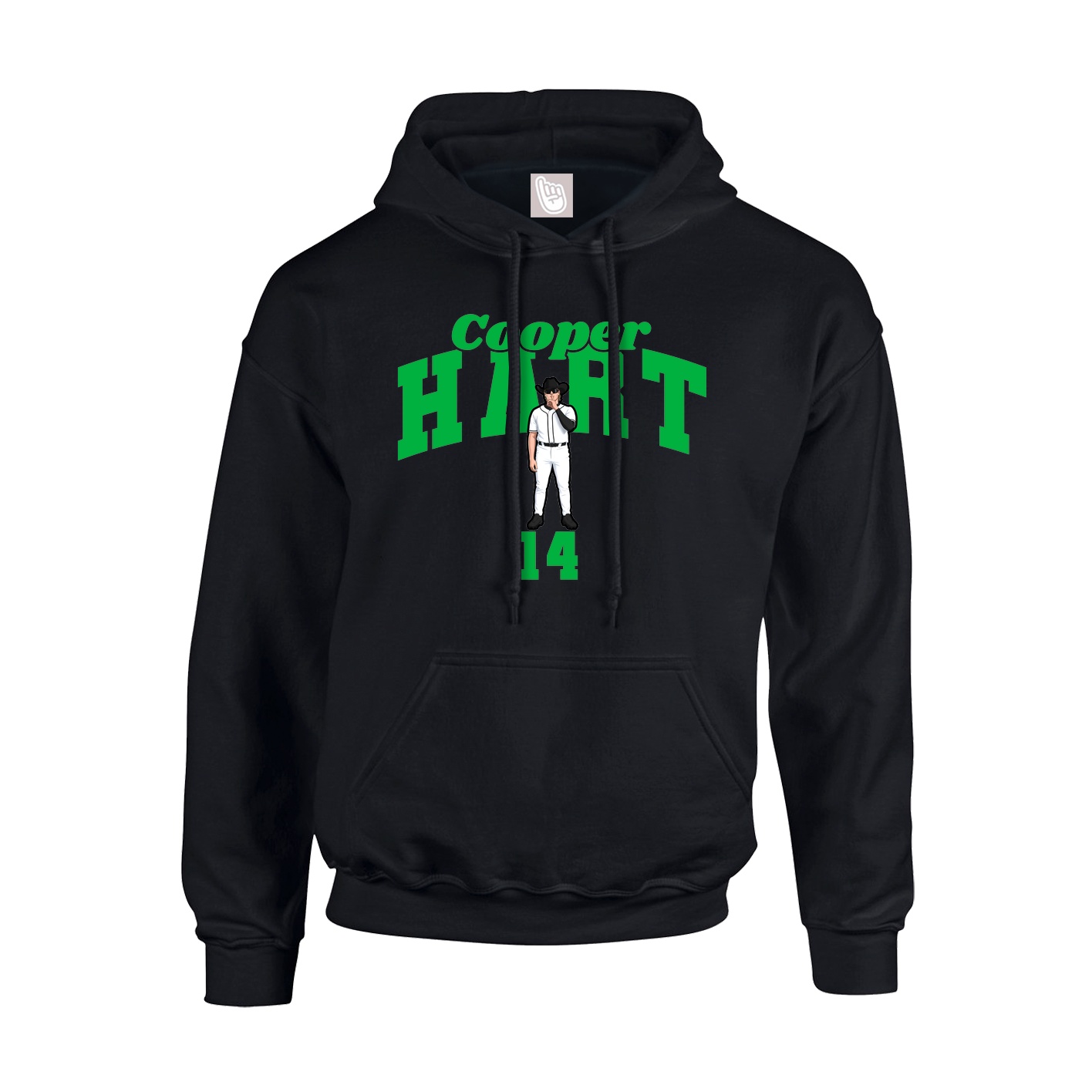 Youth Hoodie — Signature Arch in Black