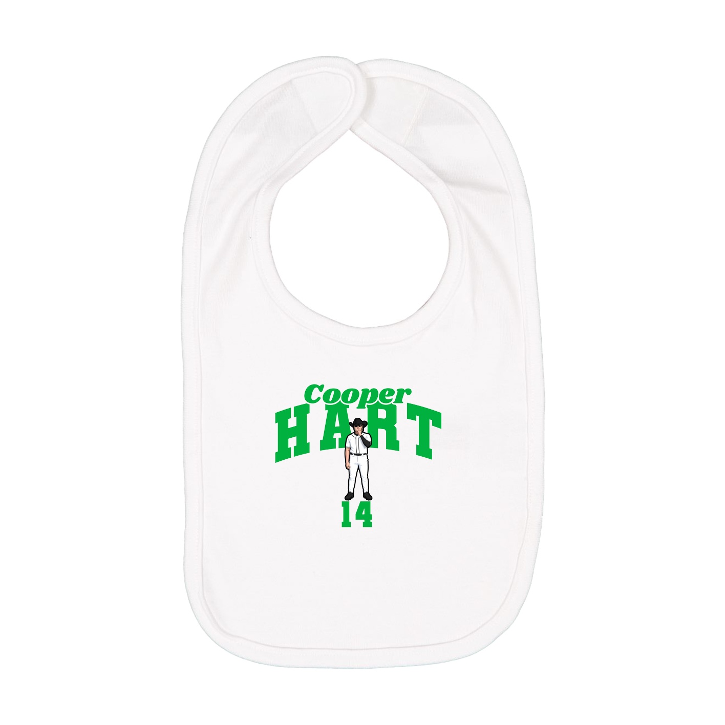Infant Bib — Signature Arch in White