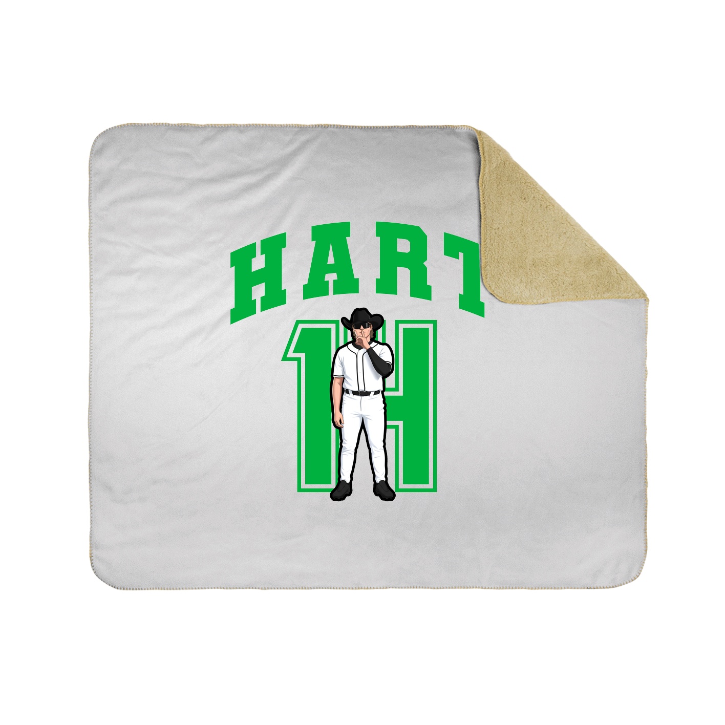 Throw Blanket — Number in White