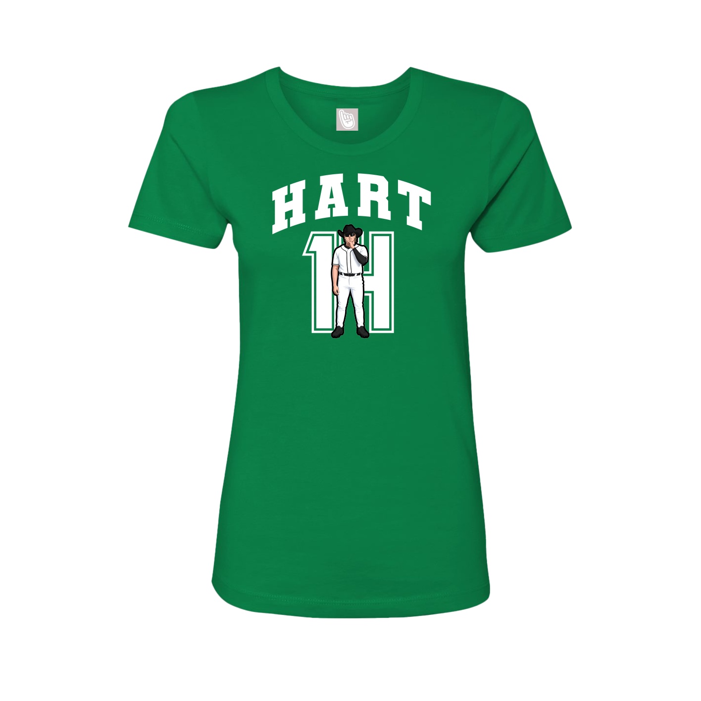 Fitted Women's Tee — Number in Green