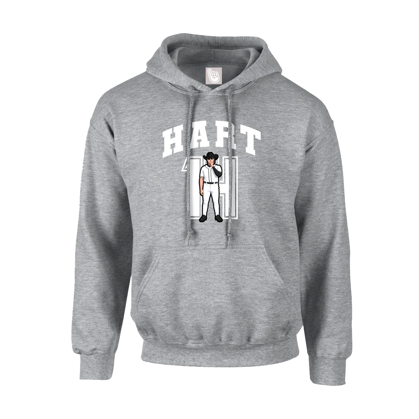 Hoodie — Number in Grey