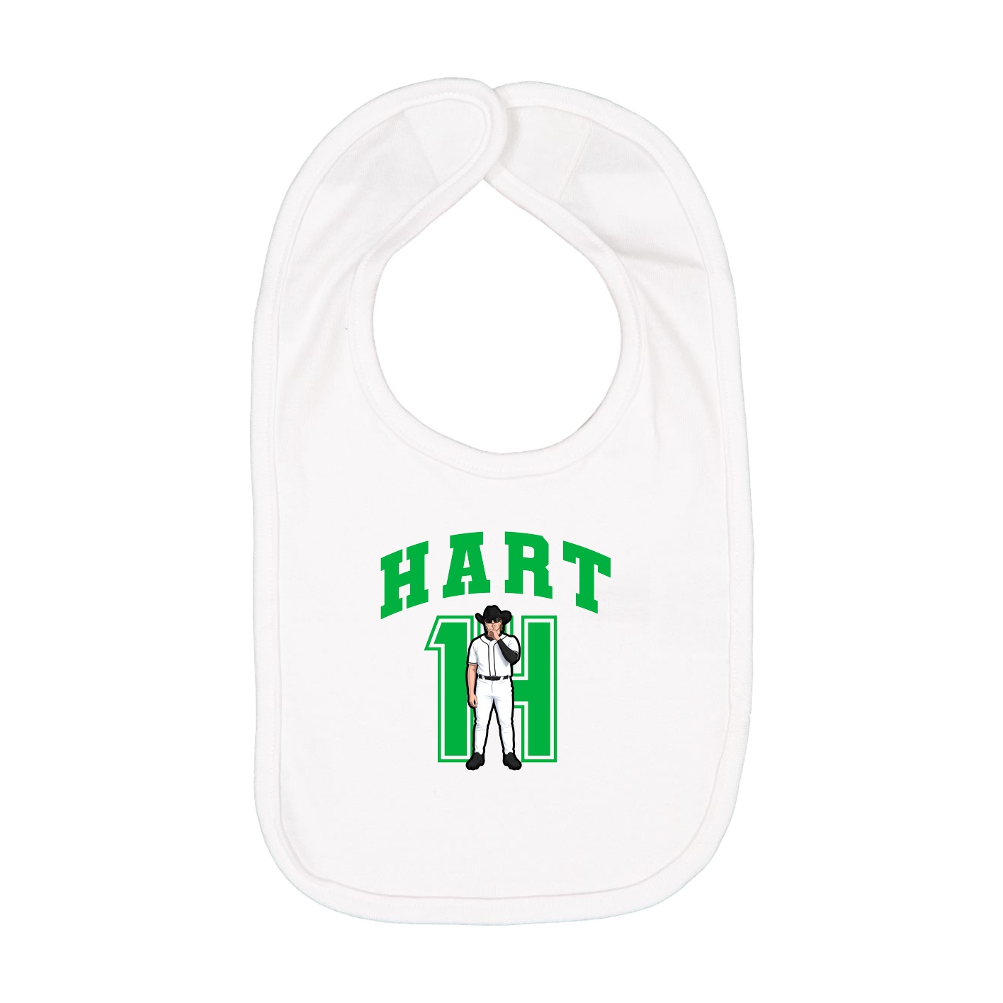 Infant Bib — Number in White