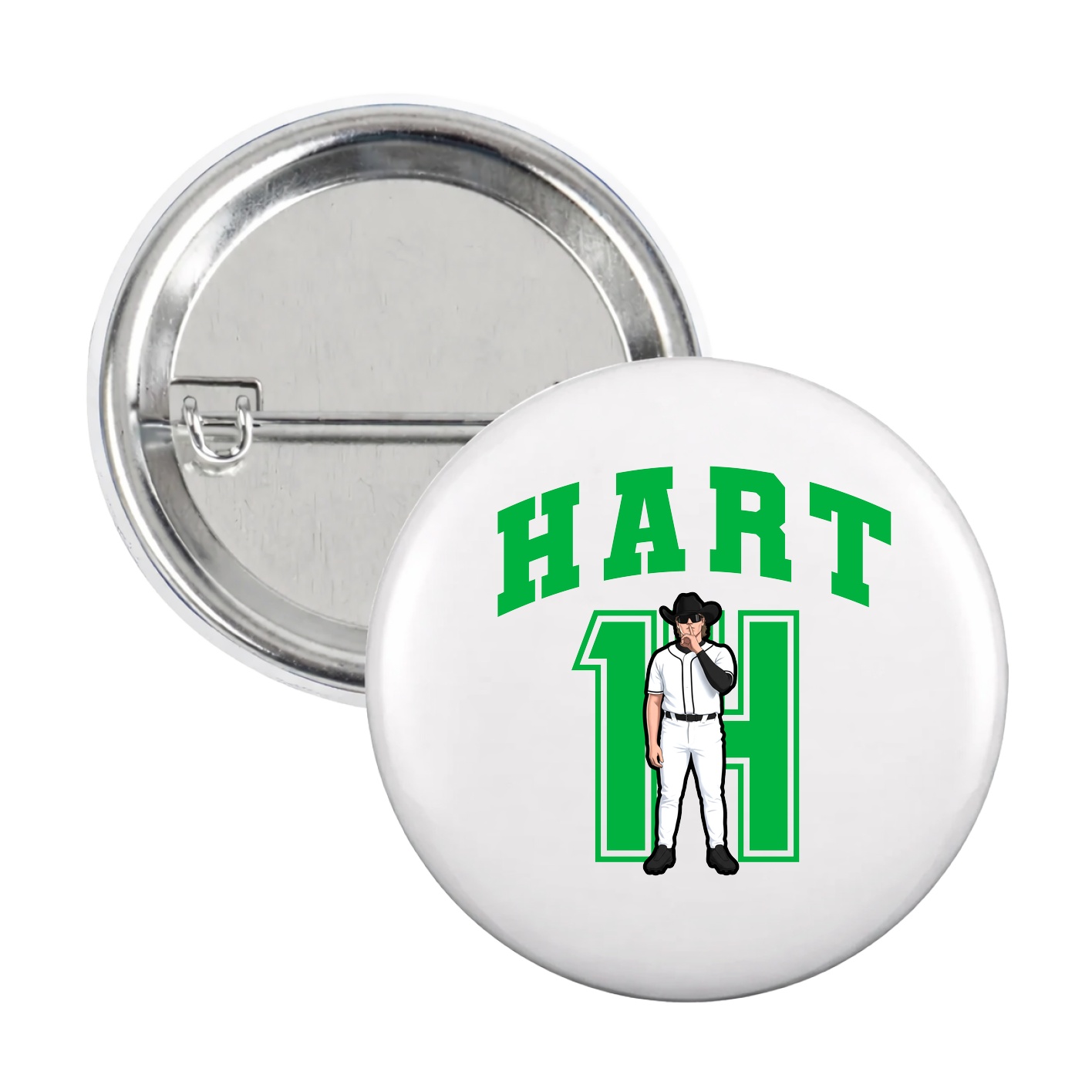 Game Day Button — Number in White