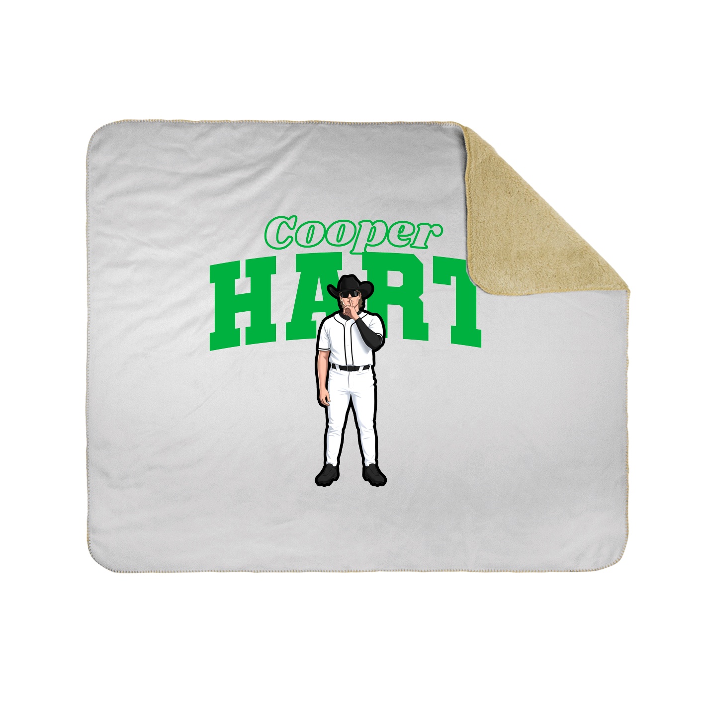 Throw Blanket — Name Arch in White