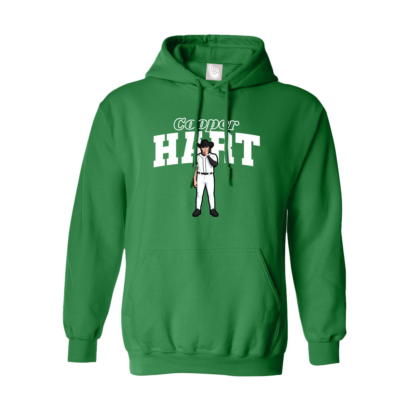 Hoodie — Name Arch in Green