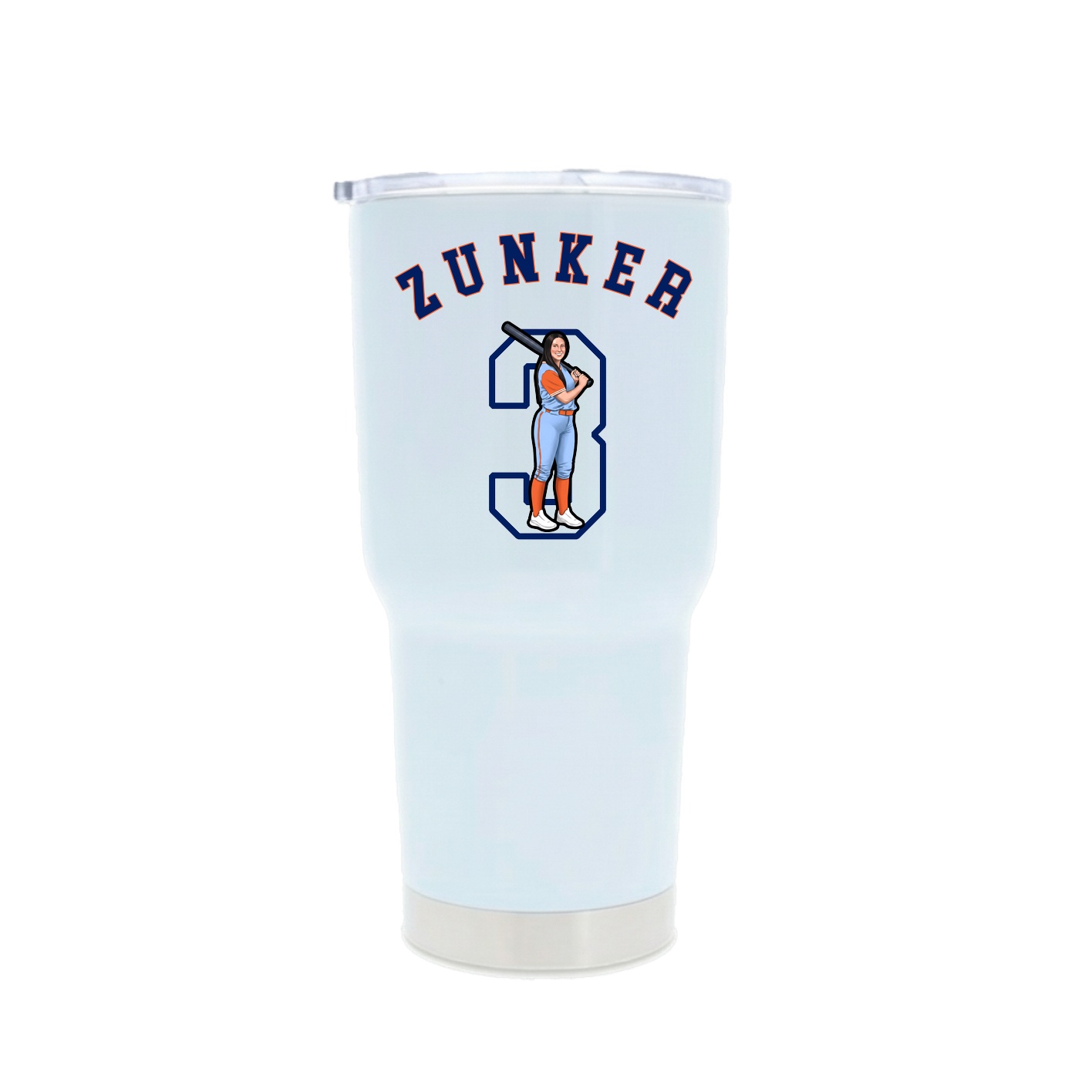 30oz Stainless Steel Tumbler — Shirsey Arch in White