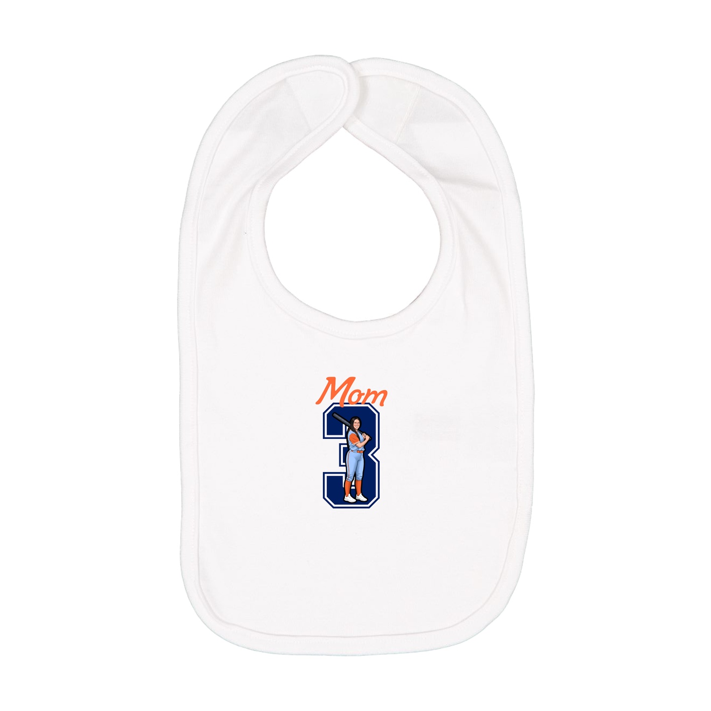 Infant Bib — Mothers Day Shirsey in White