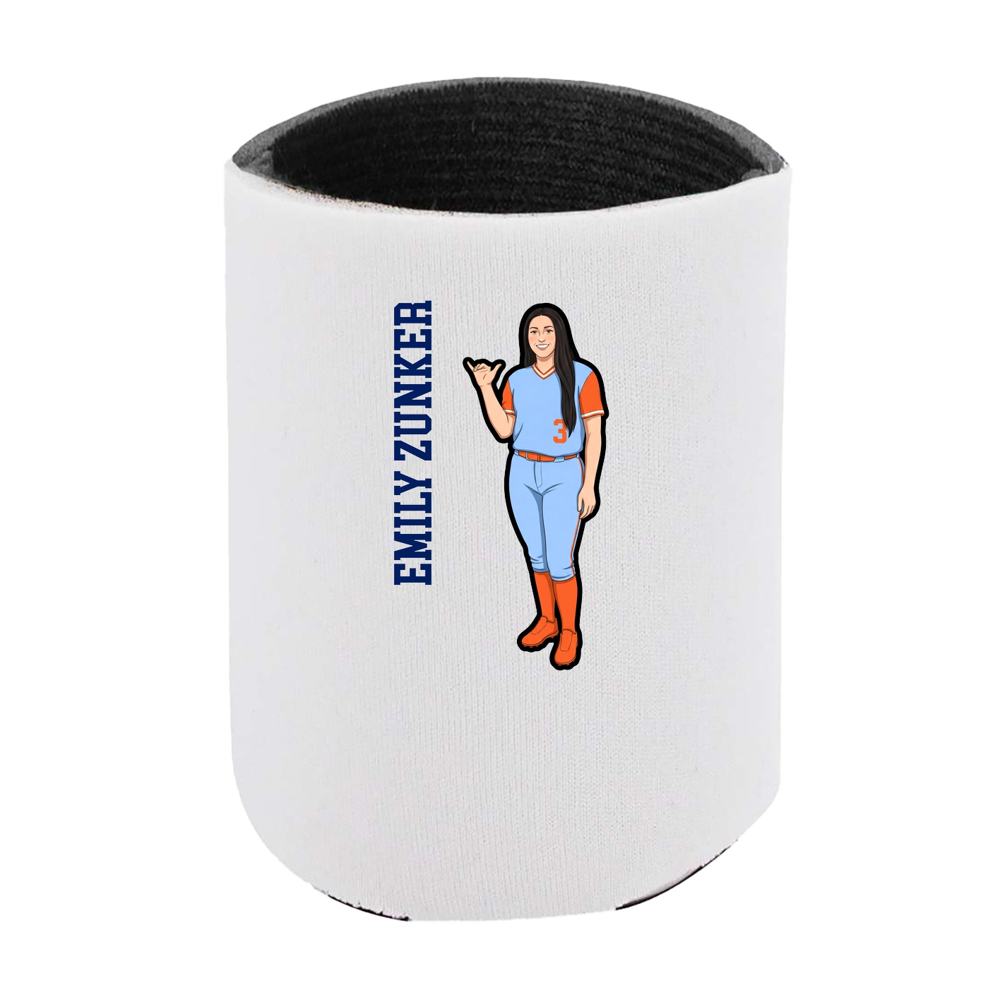Can Holder — Name Vertical in White