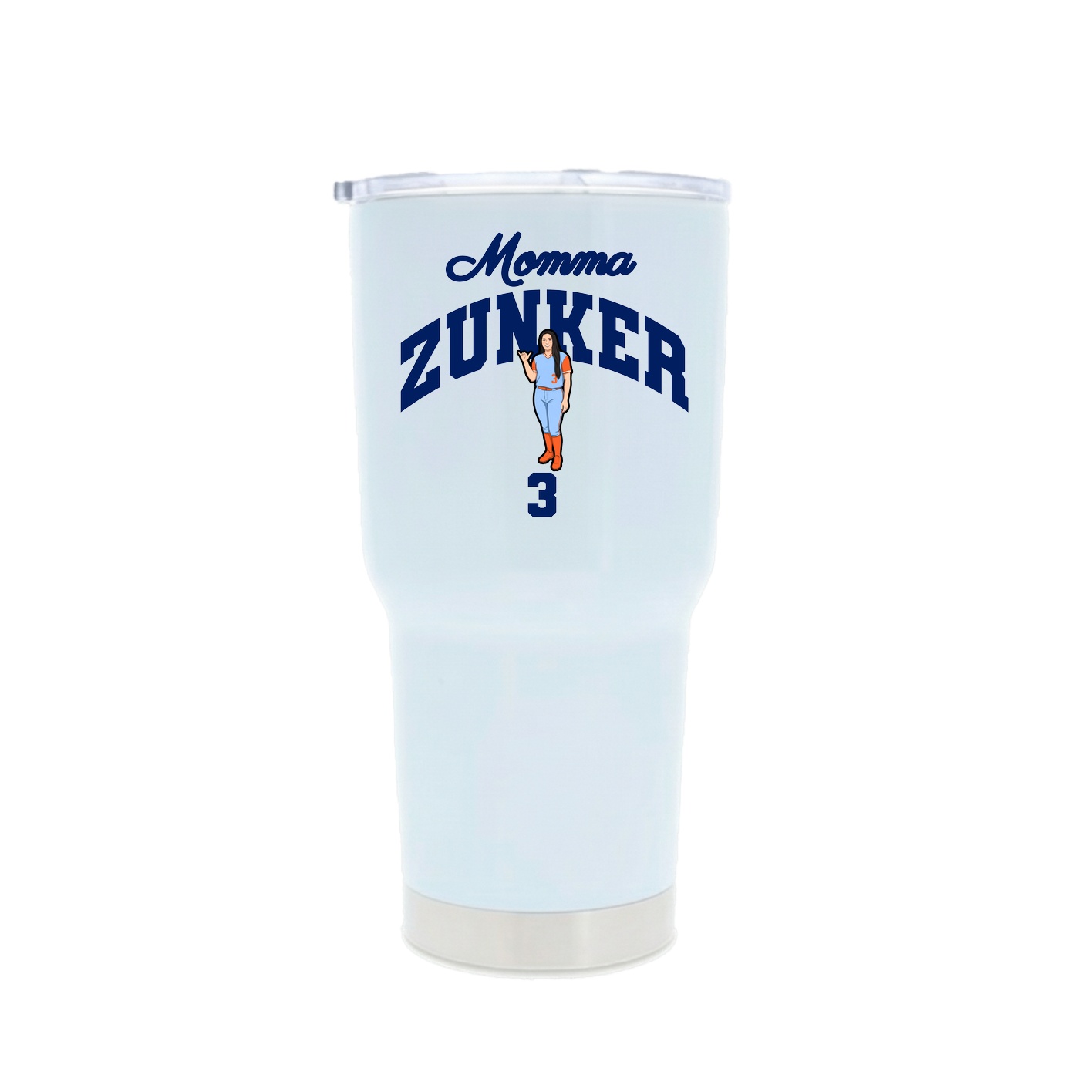30oz Stainless Steel Tumbler — Mothers Day Arch in White