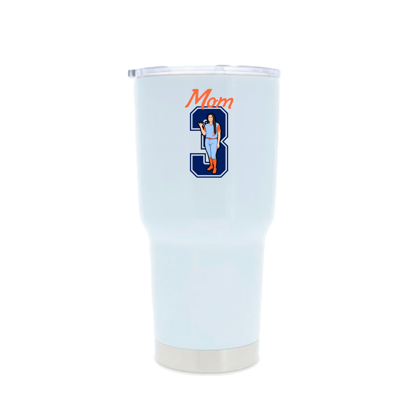 30oz Stainless Steel Tumbler — Mothers Day Shirsey in White