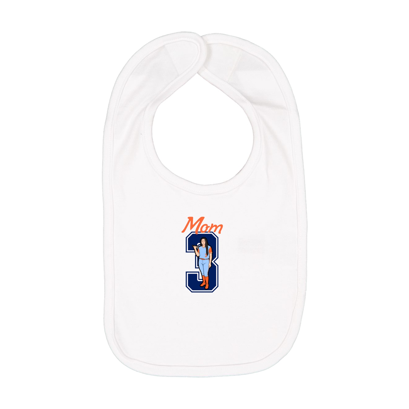 Infant Bib — Mothers Day Shirsey in White