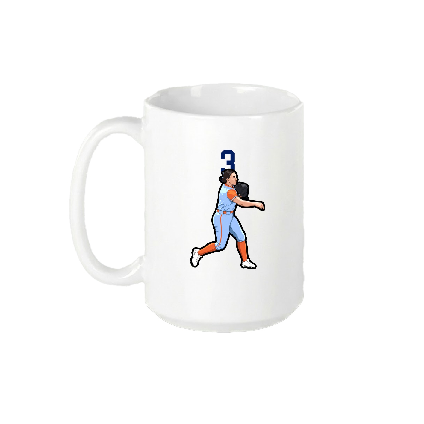 15oz Coffee Mug — Number Top in White