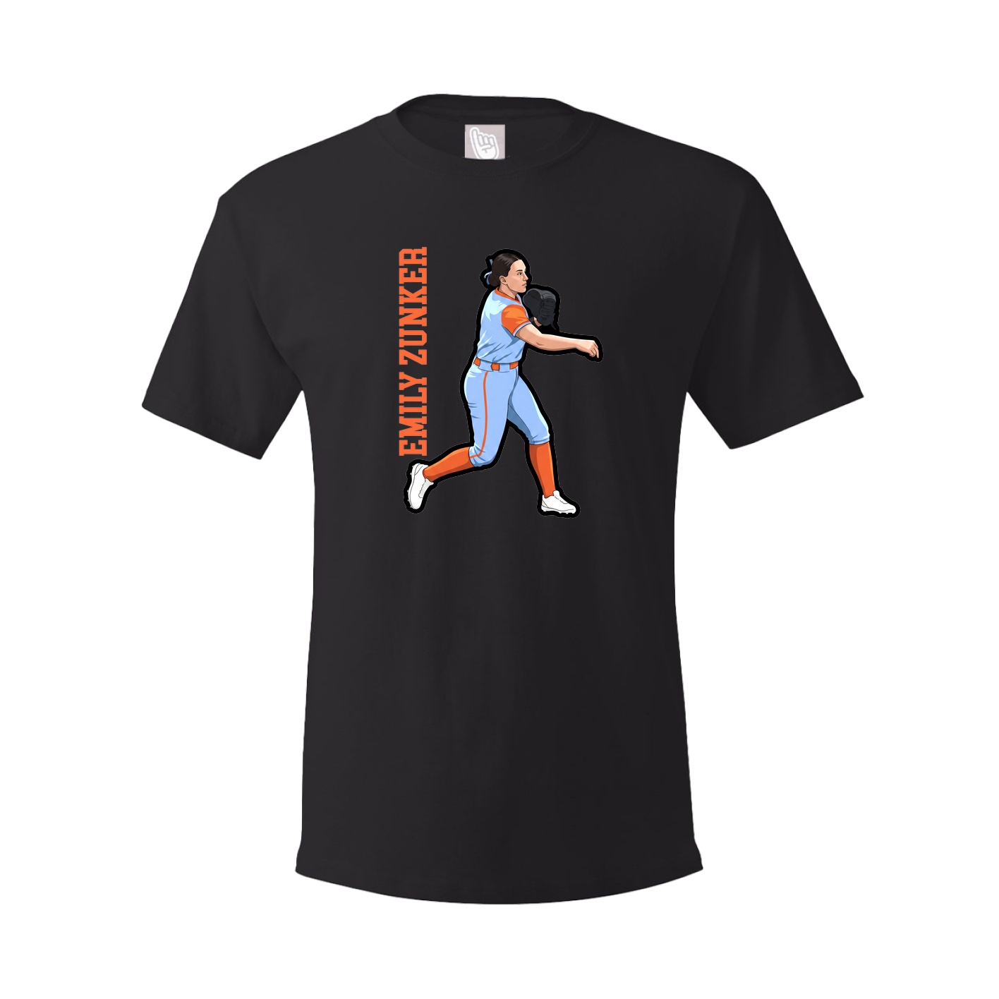 Youth Tee — Name Vertical in Black