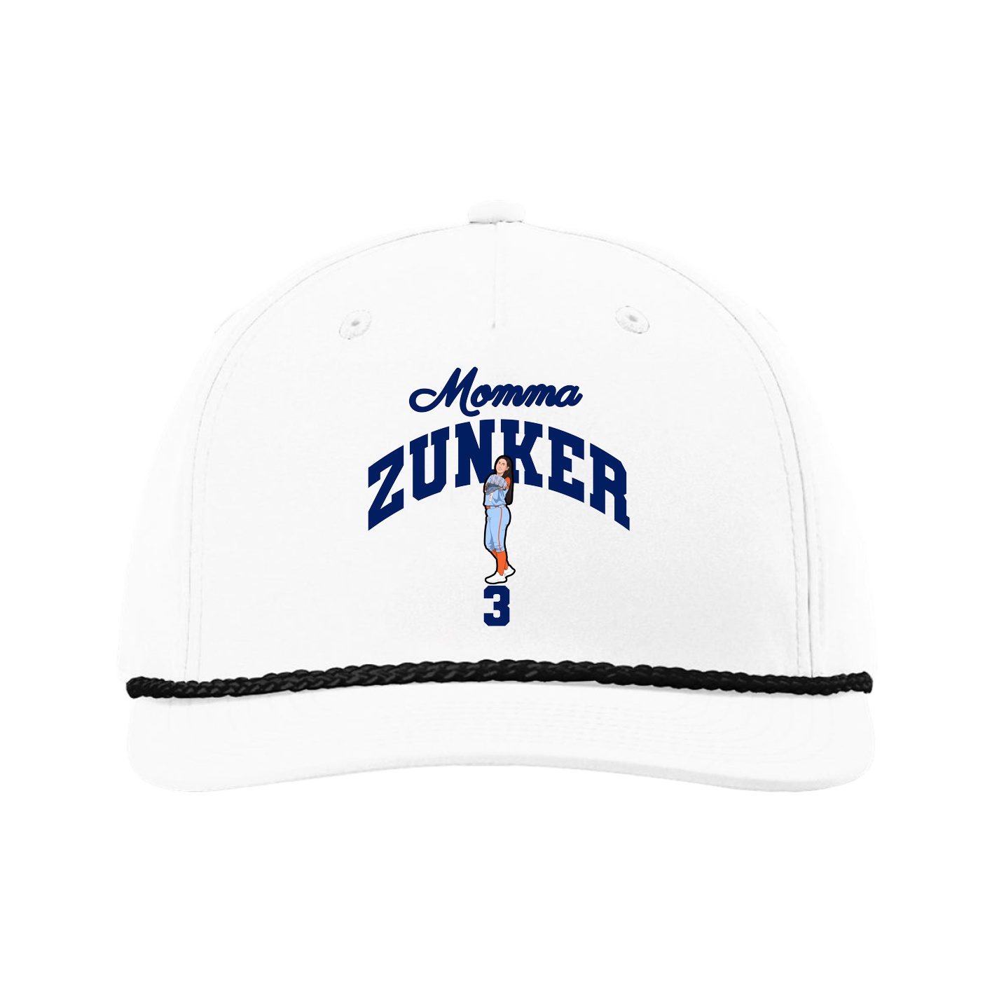 Five-Panel Classic Rope Cap — Mothers Day Arch in White