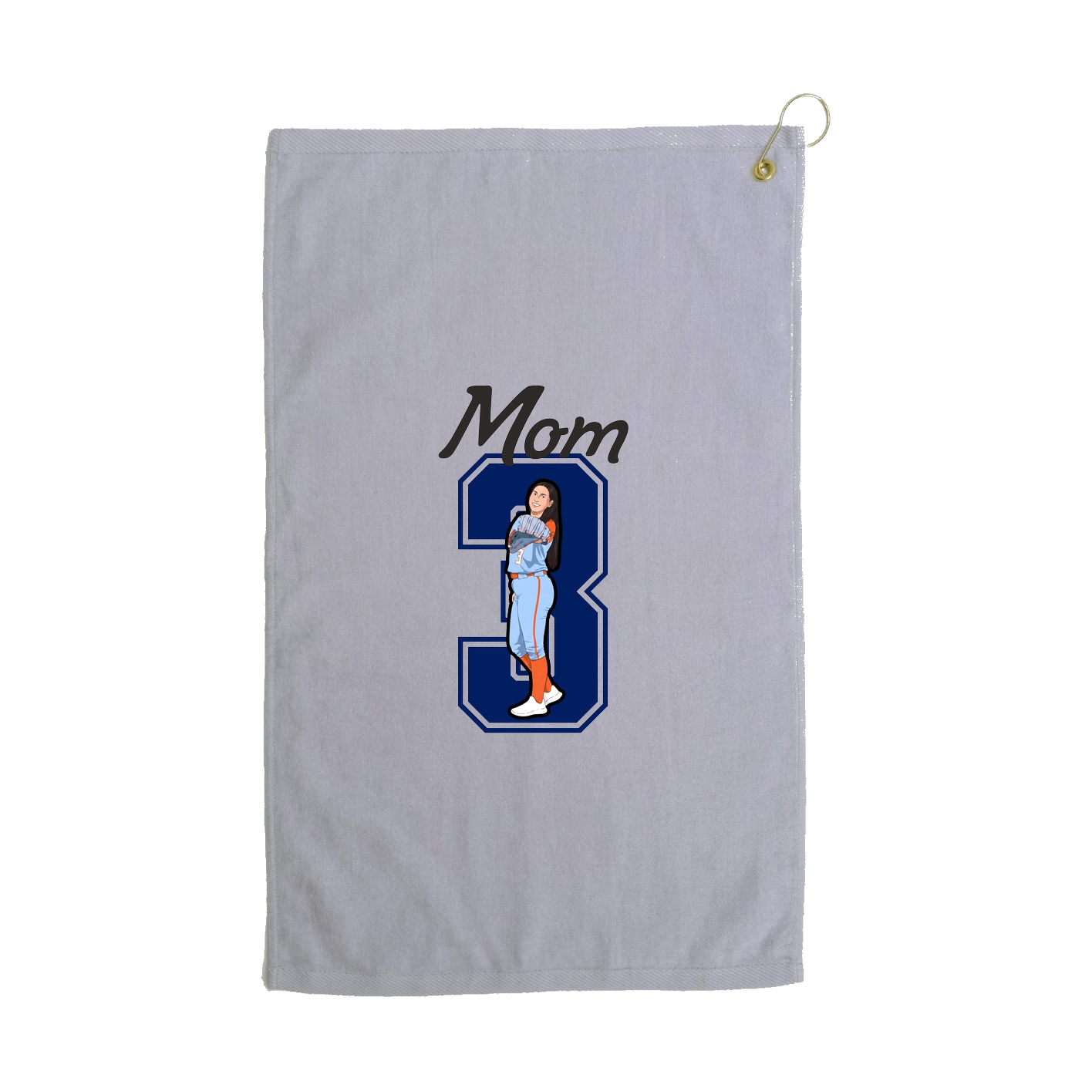Golf Towel — Mothers Day Shirsey in Grey