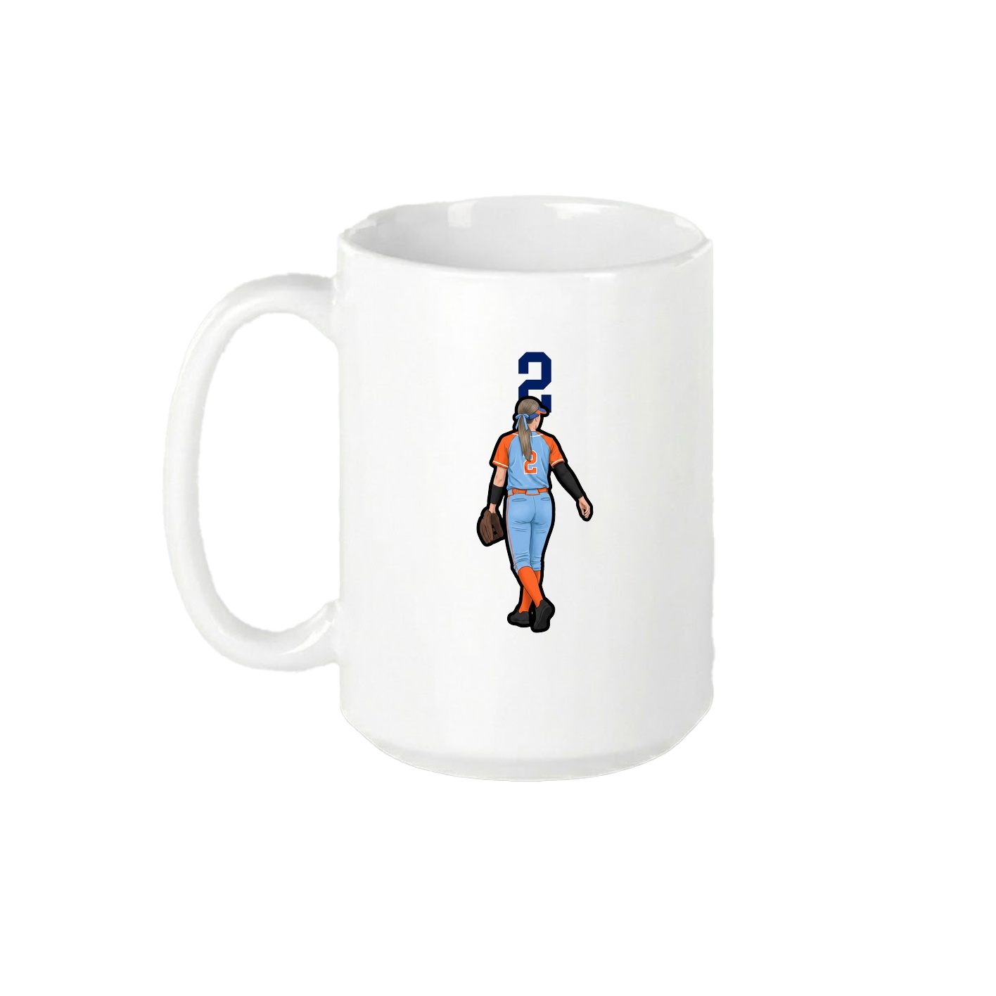 15oz Coffee Mug — Number Top in White