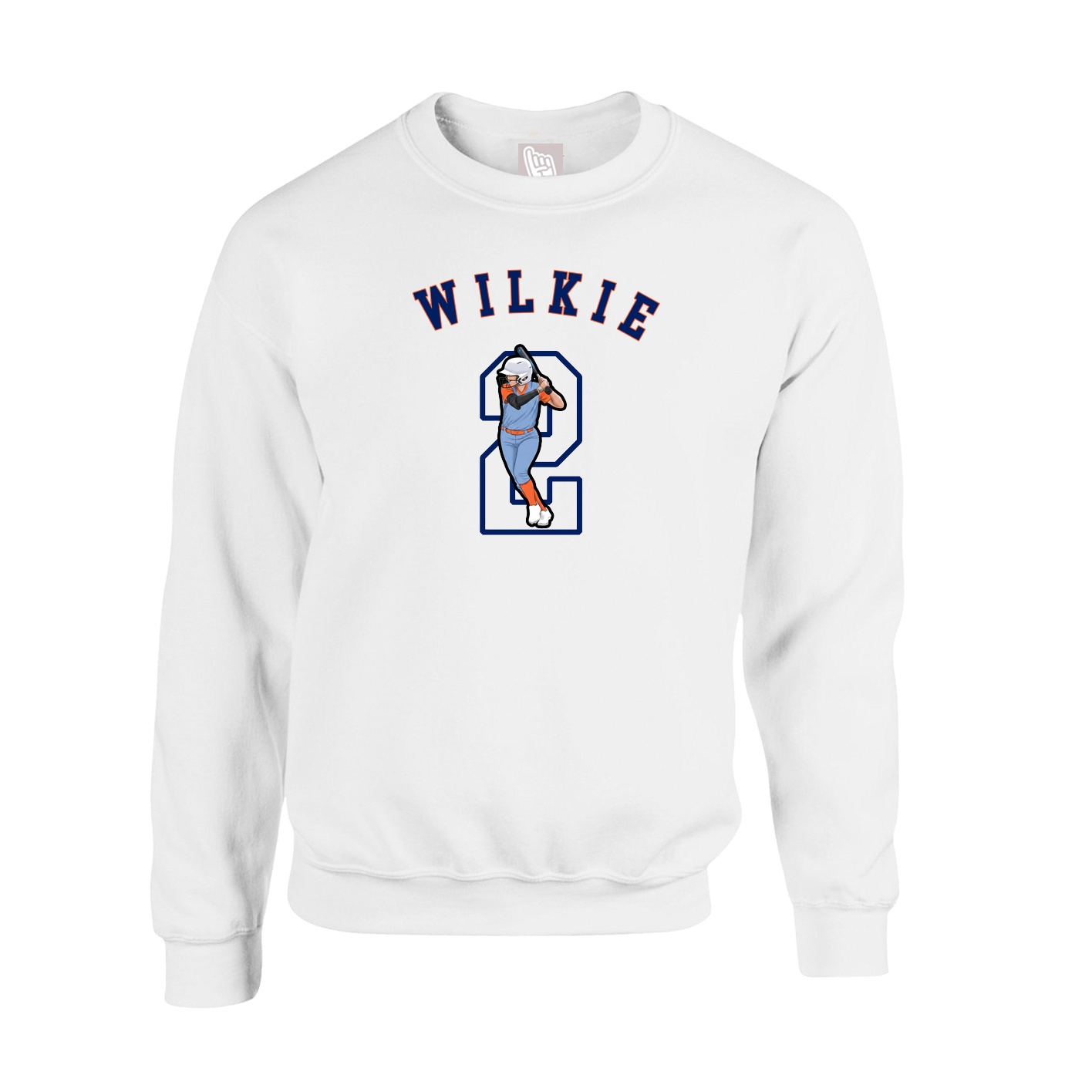 Fleece Crew — Shirsey Arch in White