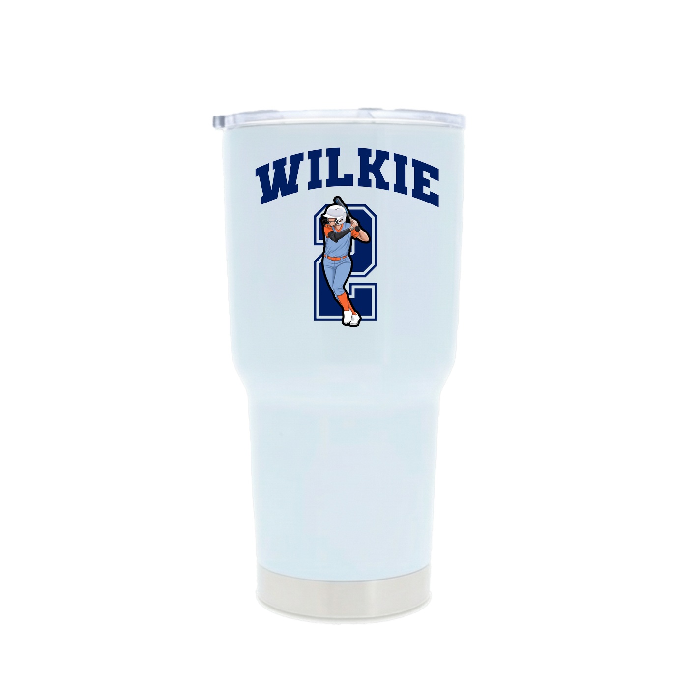 30oz Stainless Steel Tumbler — Number in White