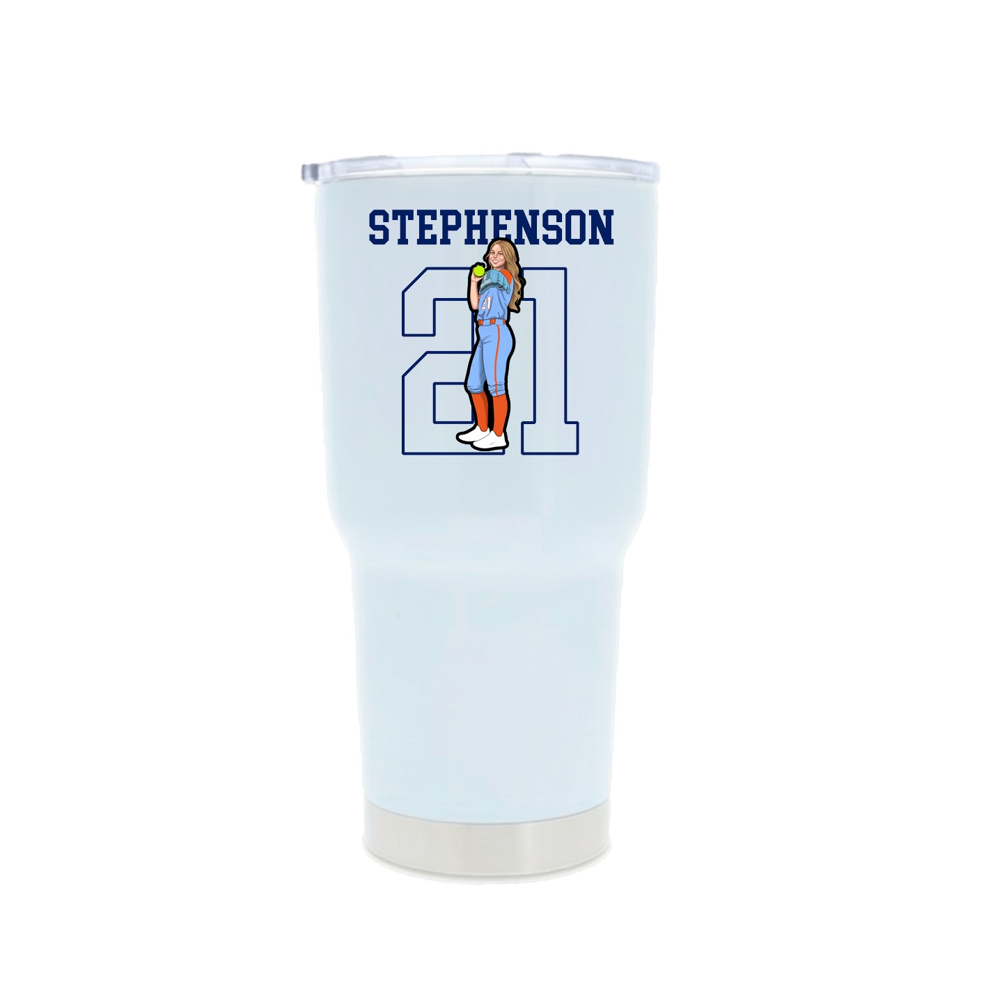 30oz Stainless Steel Tumbler — Shirsey in White