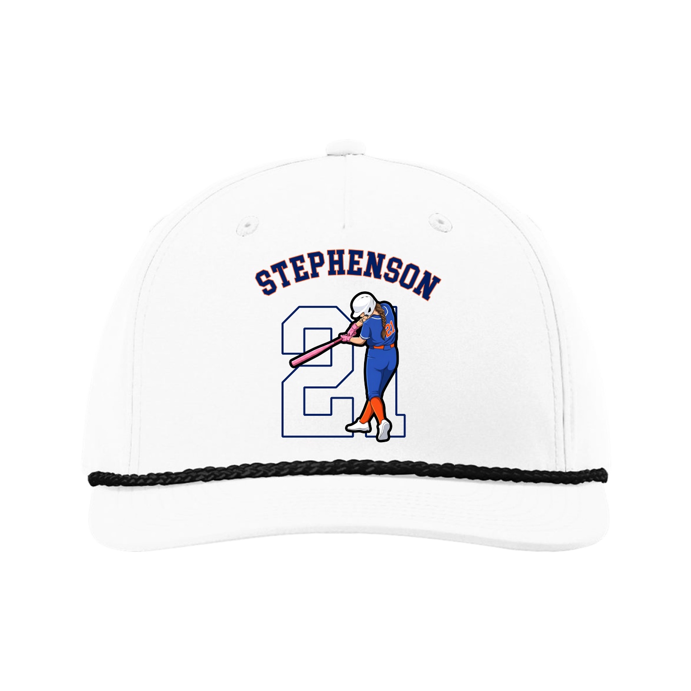 Five-Panel Classic Rope Cap — Shirsey Arch in White