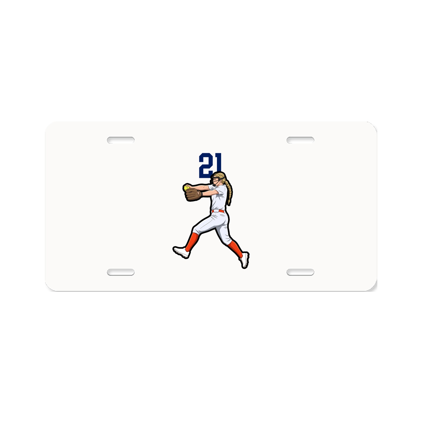 License Plate — Number Top in Classic