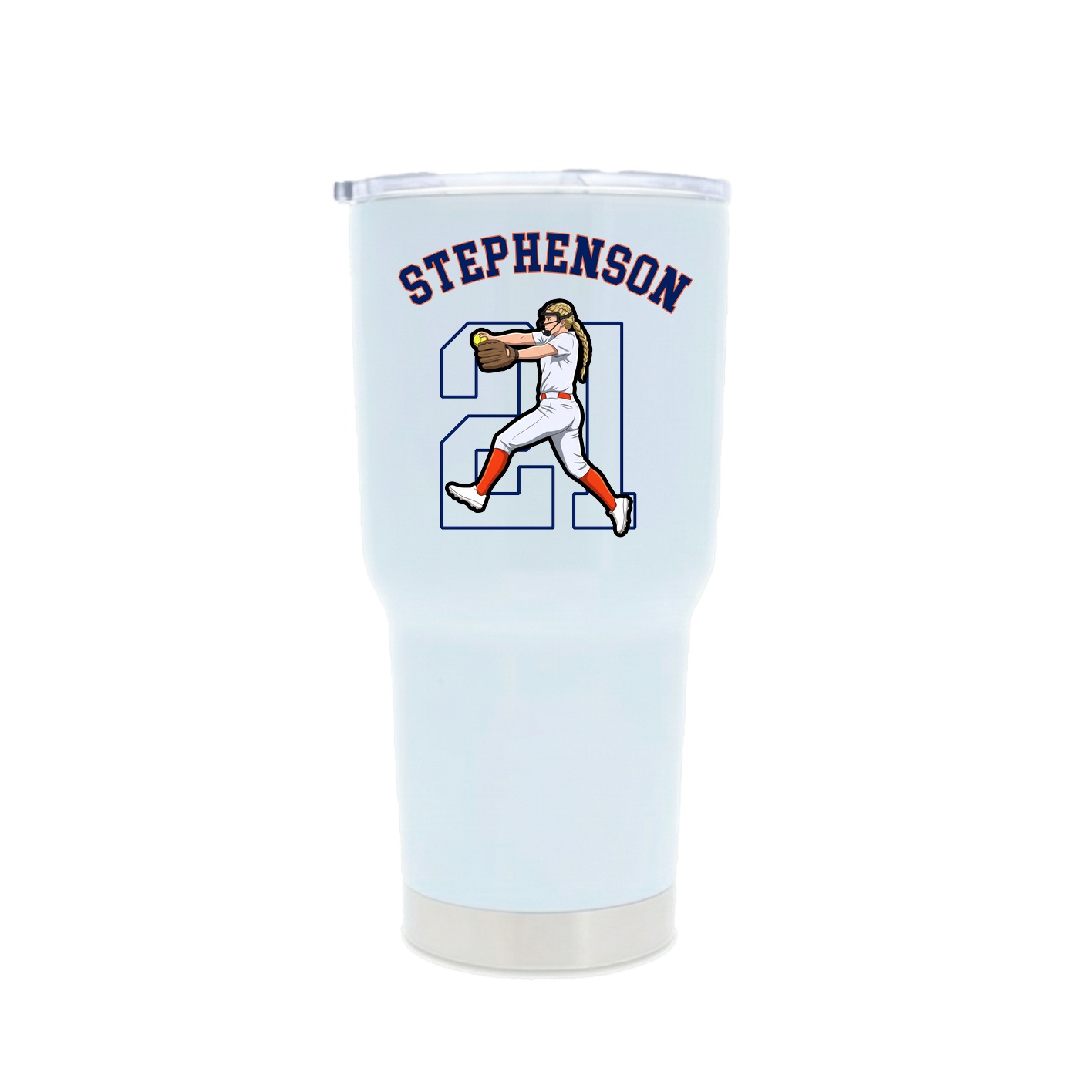 30oz Stainless Steel Tumbler — Shirsey Arch in White