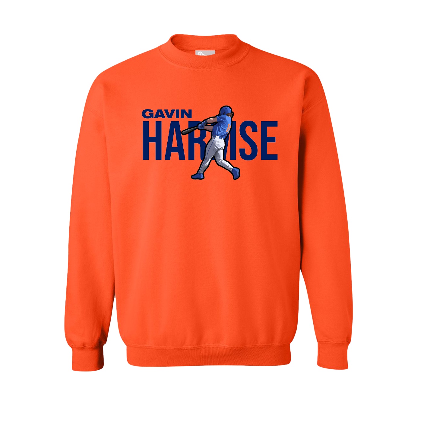 Fleece Crew — Player Name in Orange