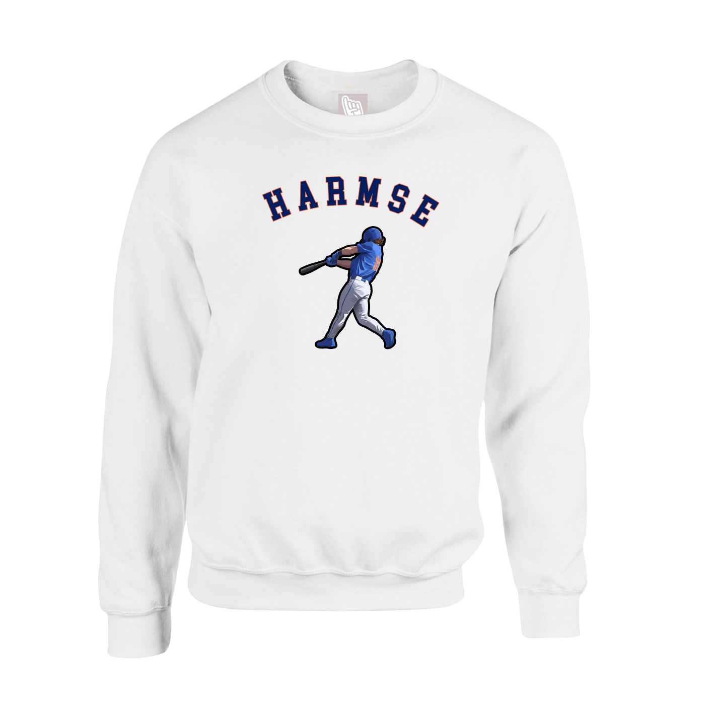 Fleece Crew — Shirsey Arch in White