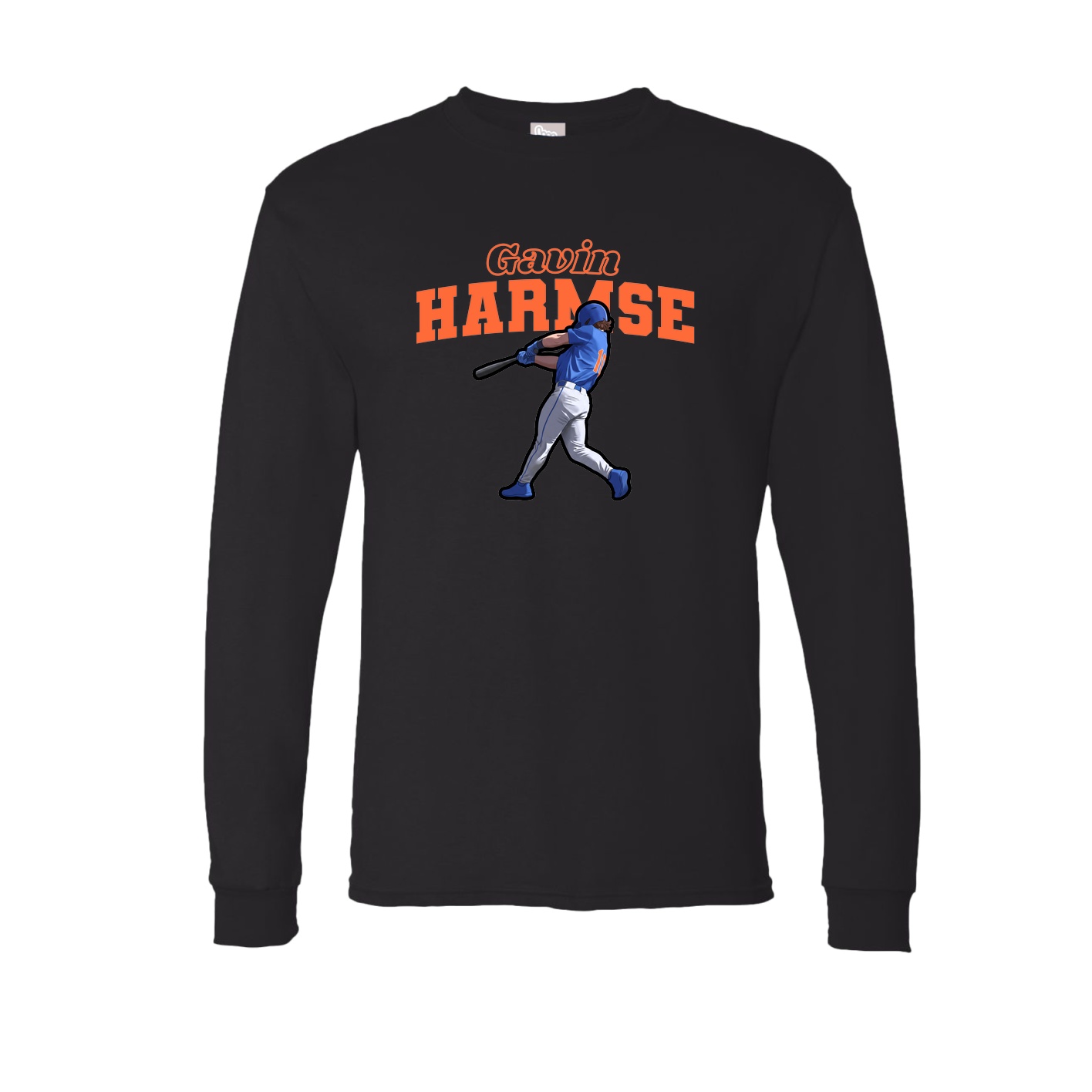 Long Sleeve Tee — Name Arch in Black