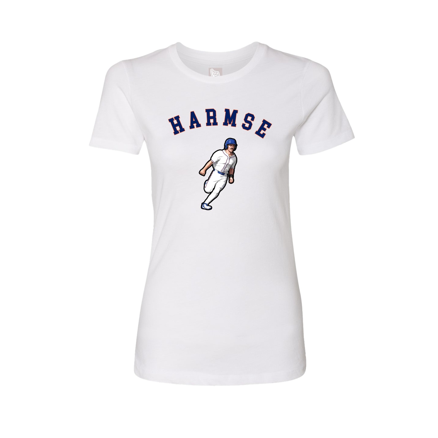 Fitted Women's Tee — Shirsey Arch in White
