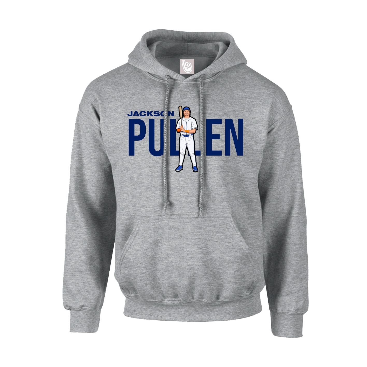 Hoodie — Player Name in Grey