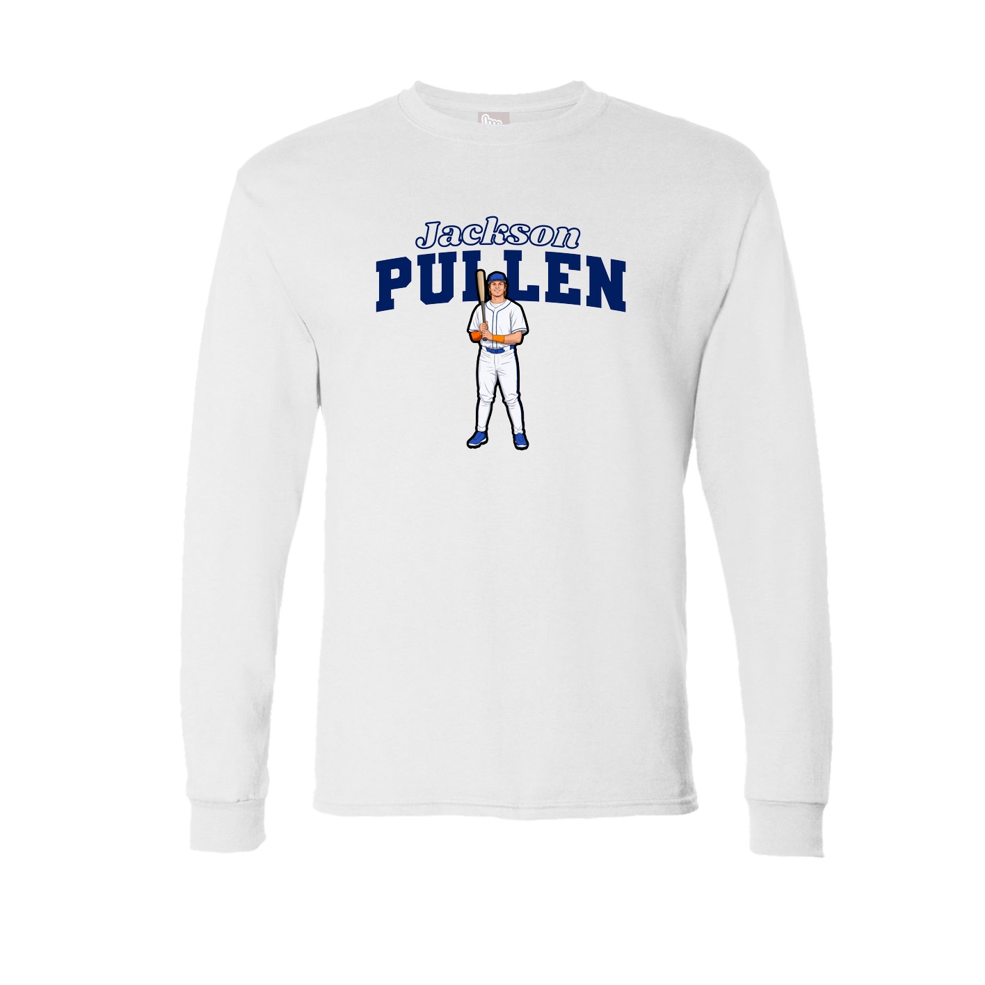 Long Sleeve Tee — Name Arch in White
