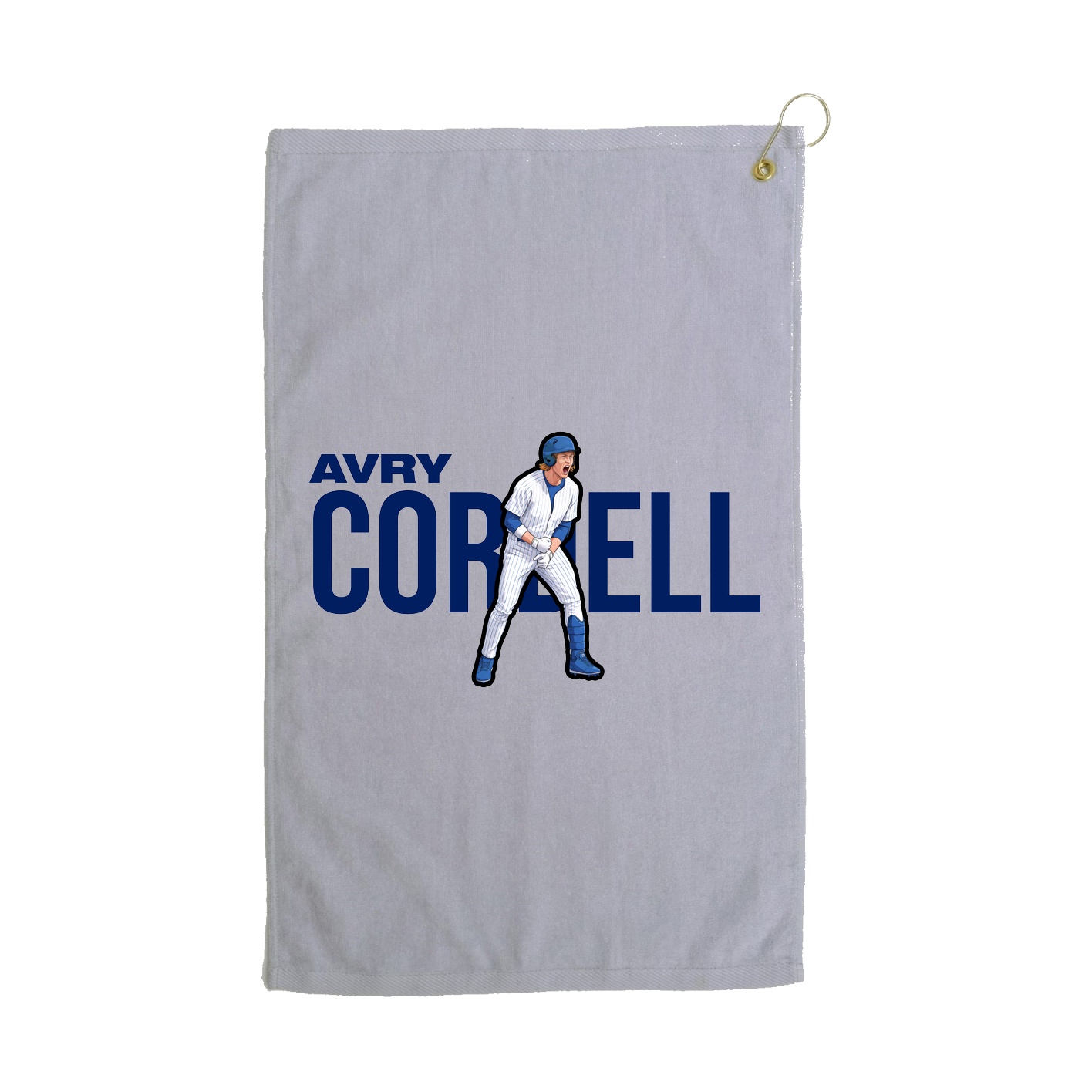 Golf Towel — Player Name in Grey