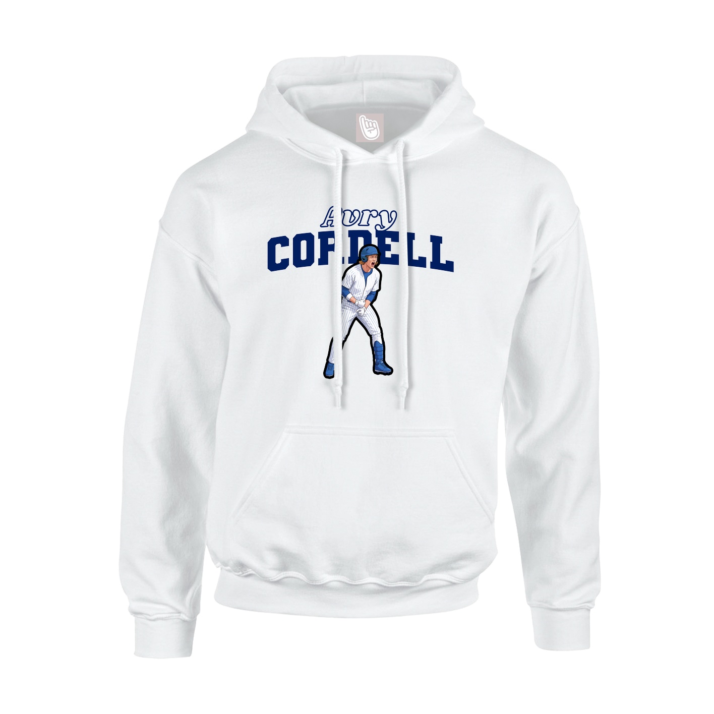 Hoodie — Name Arch in White