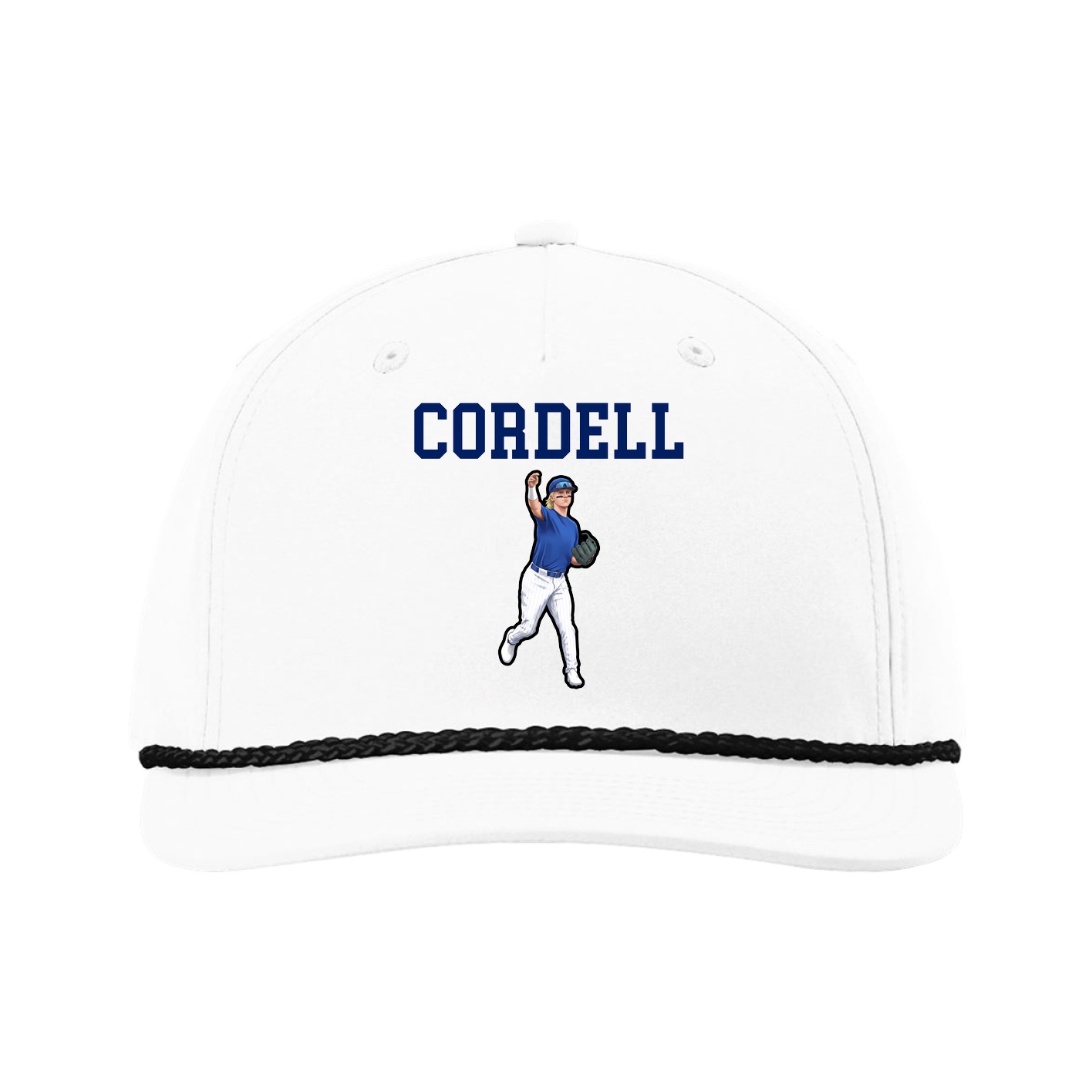Five-Panel Classic Rope Cap — Shirsey in White