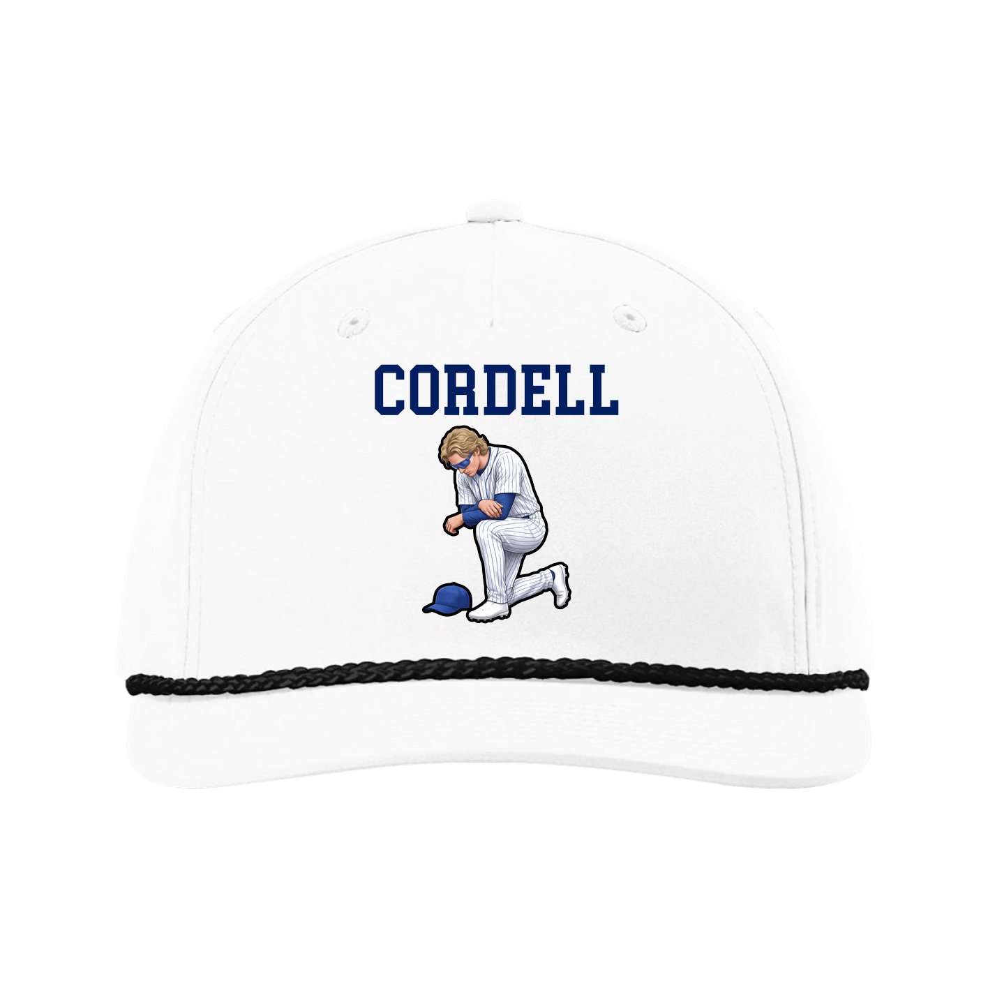 Five-Panel Classic Rope Cap — Shirsey in White
