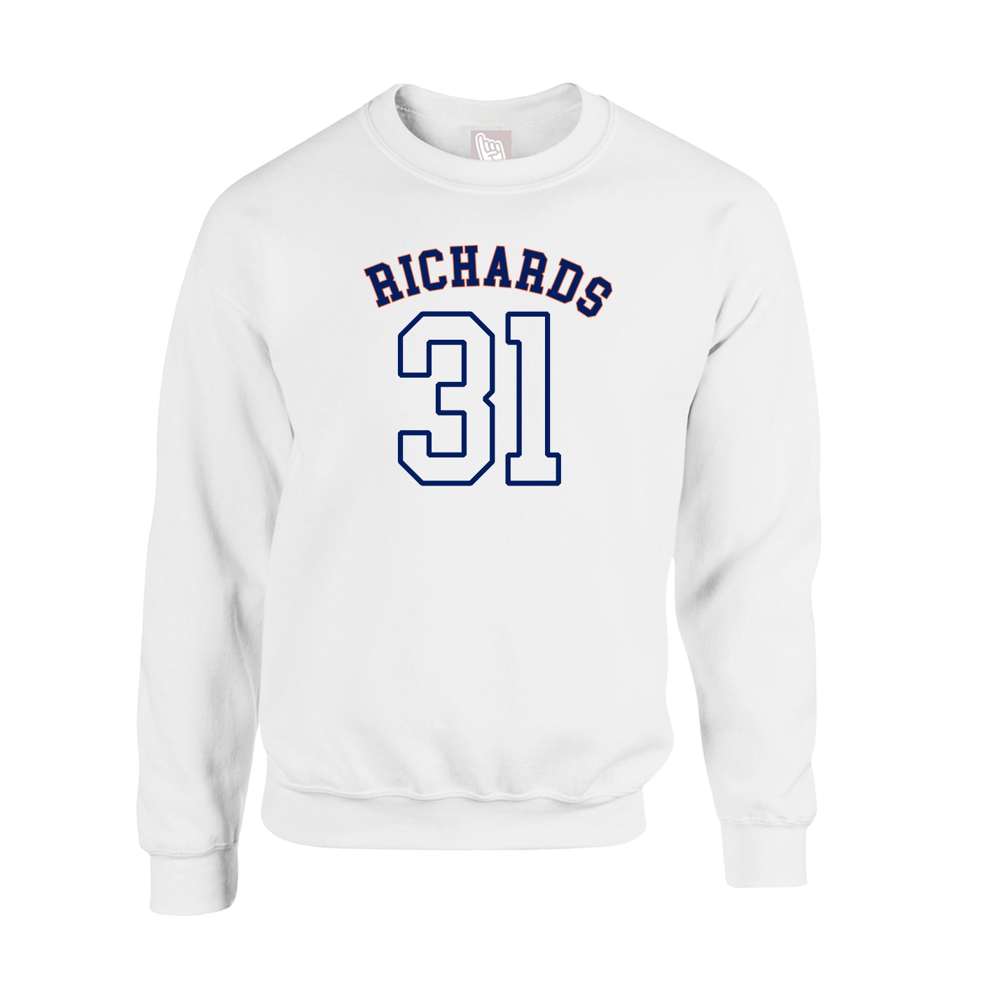 Fleece Crew — Shirsey Arch in White