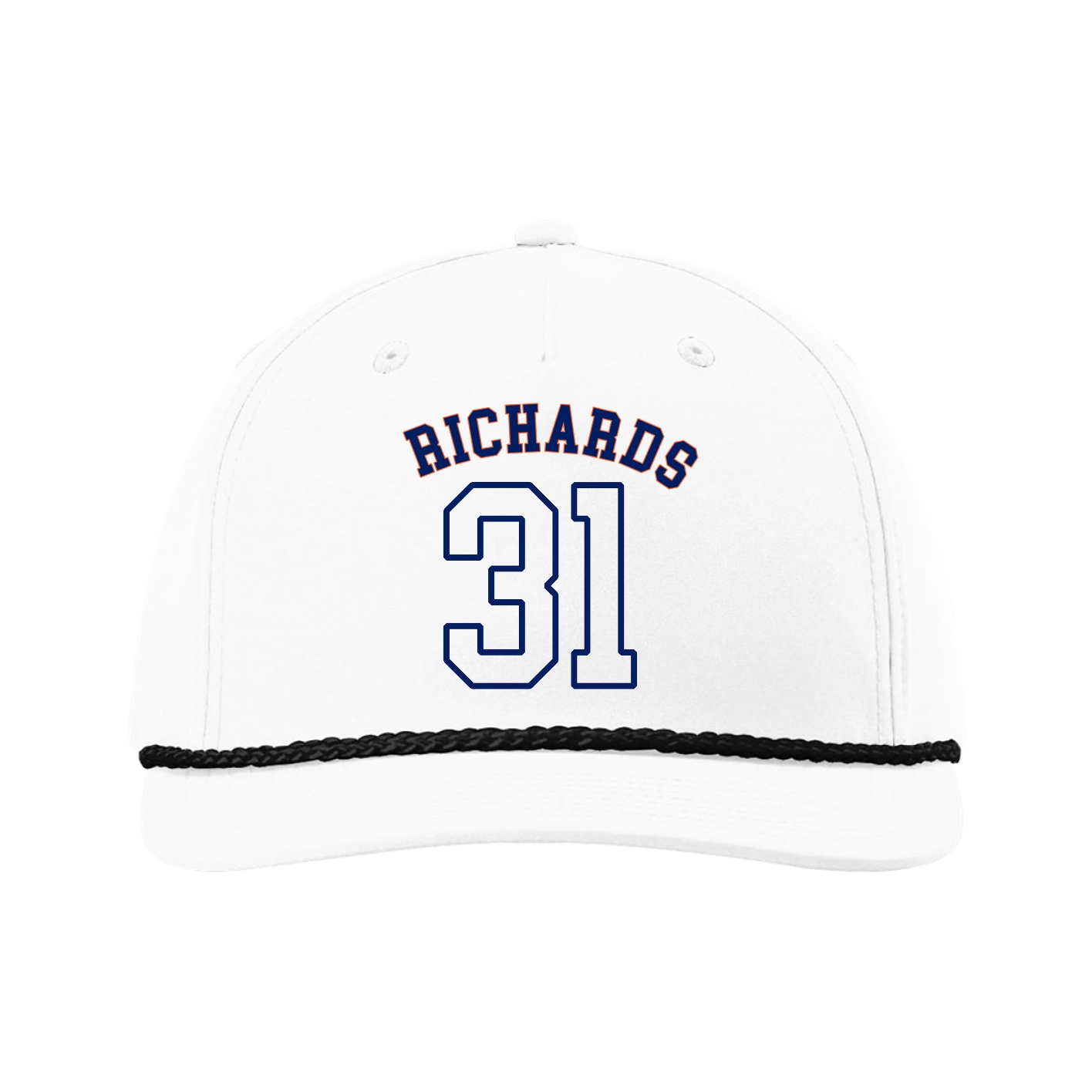 Five-Panel Classic Rope Cap — Shirsey Arch in White