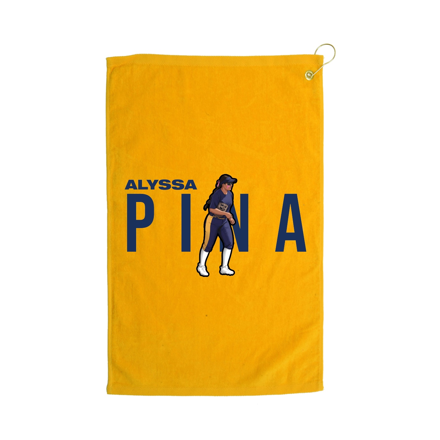 Golf Towel — Player Name in Gold