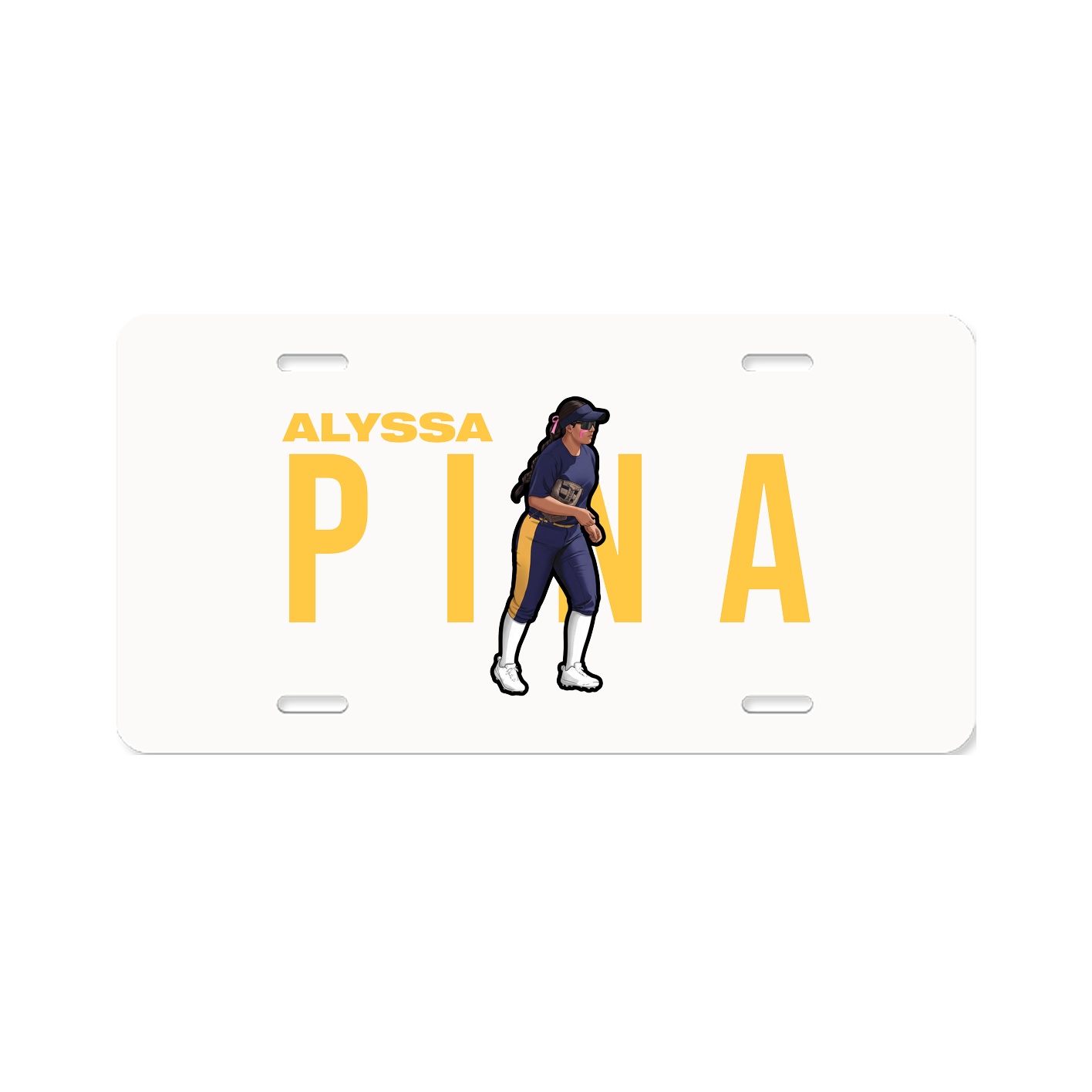 License Plate — Player Name in Classic