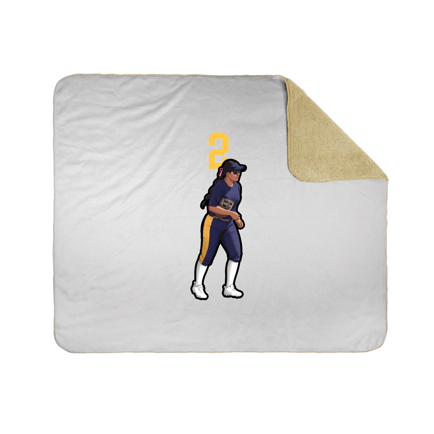 Throw Blanket — Number Top in White