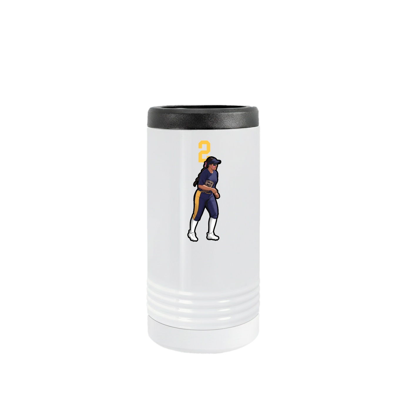 Slim Beverage Holder — Number Top in White