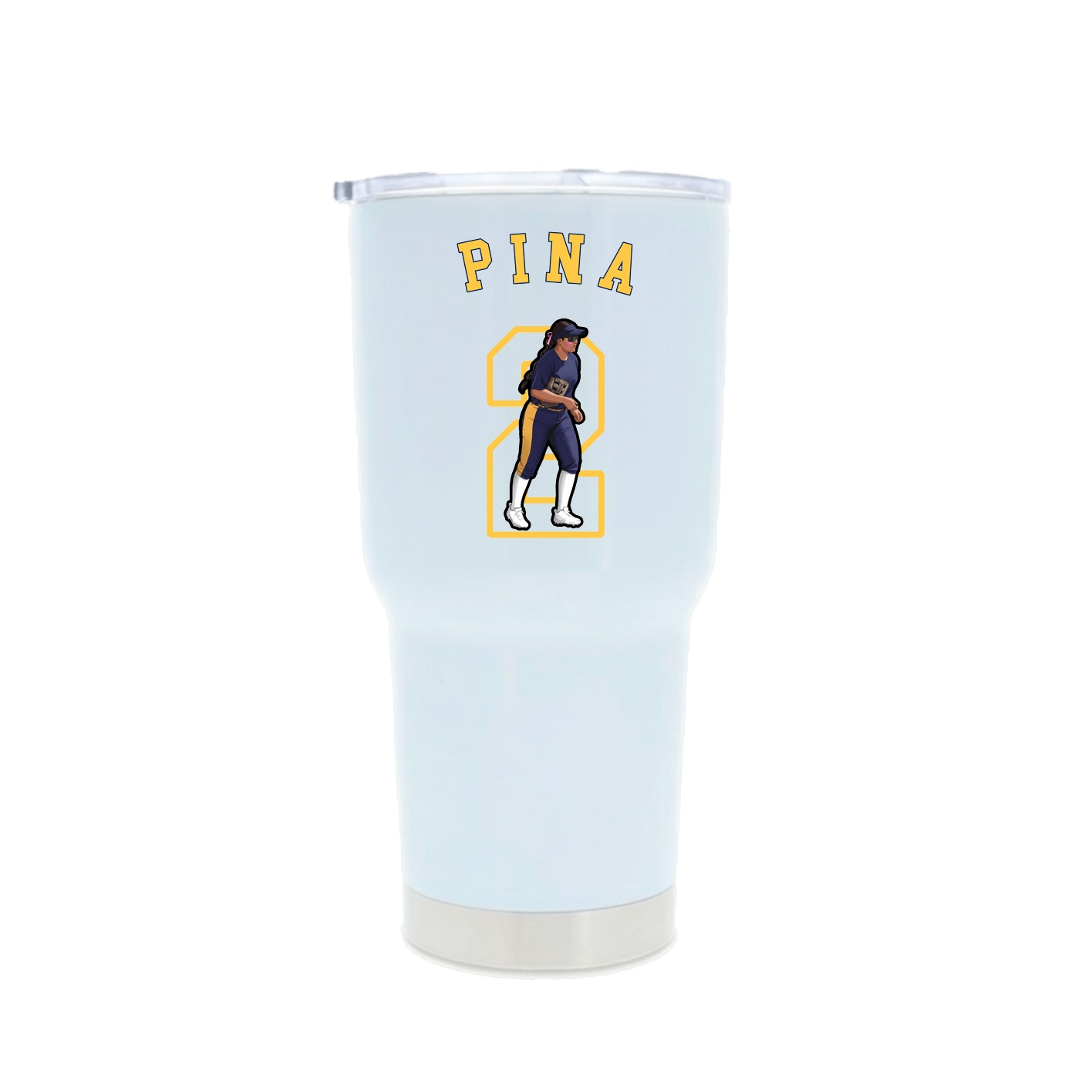 30oz Stainless Steel Tumbler — Shirsey Arch in White