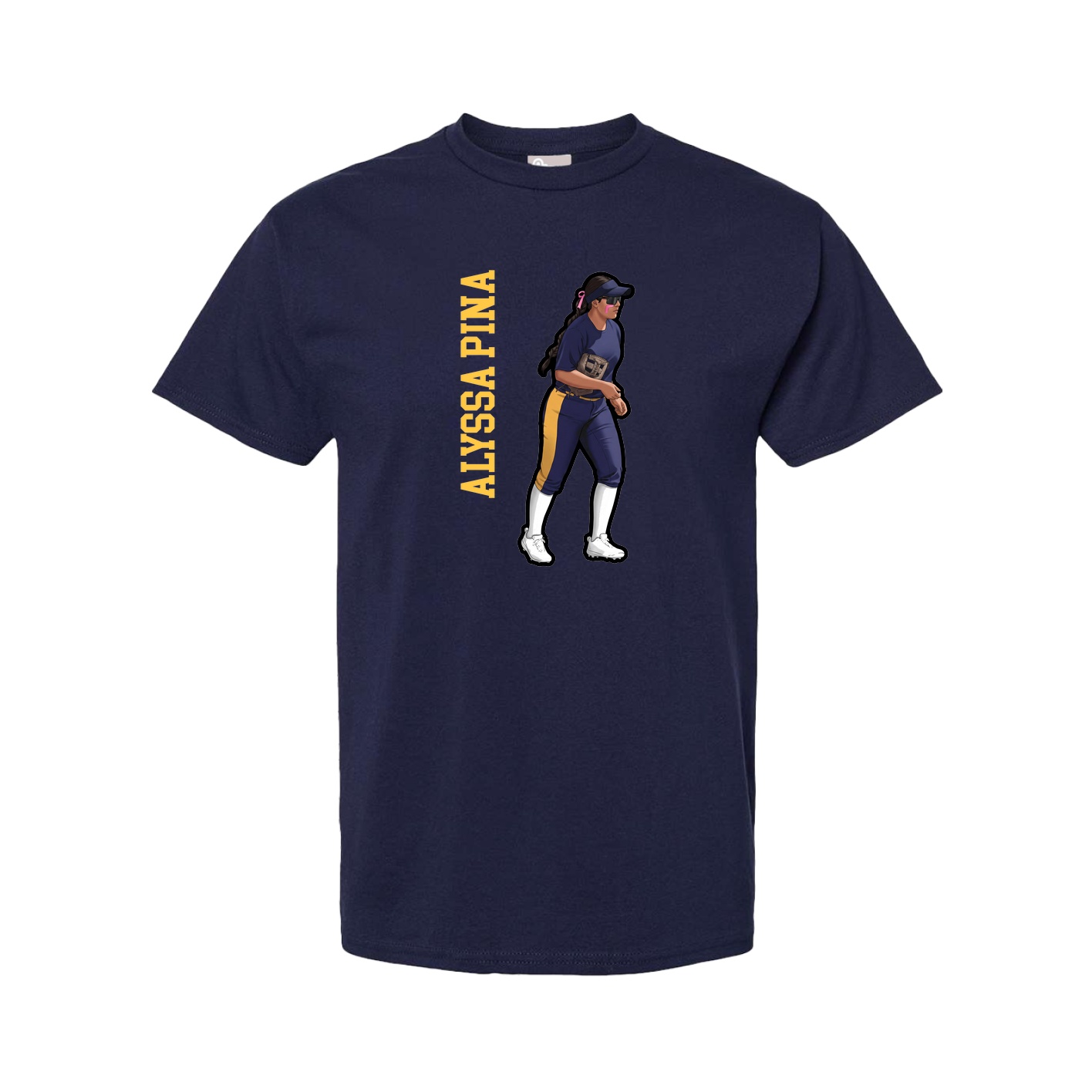 Tee — Name Vertical in Navy